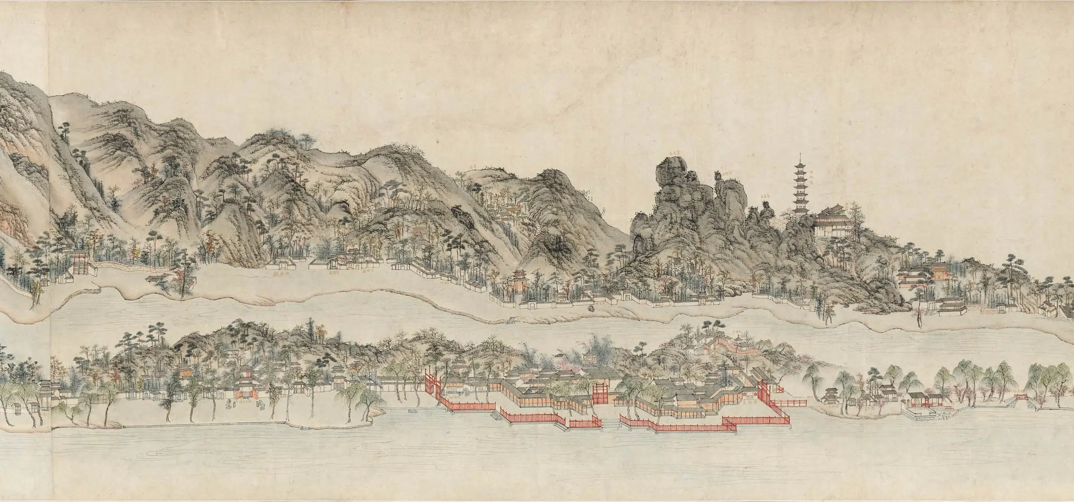 清代【莫尔森】《西湖图卷》 第4张