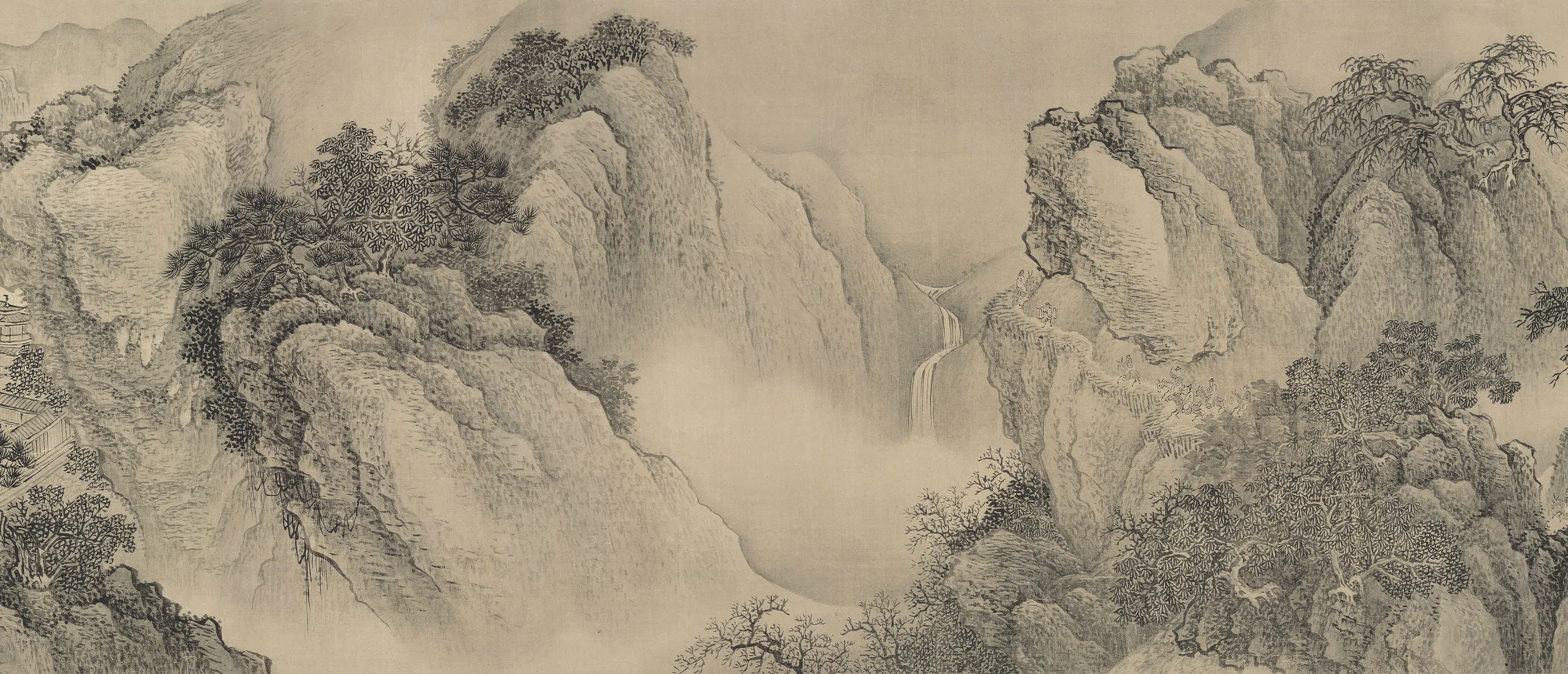 清代【王翚】《仿范宽溪山行旅图卷》 第7张 清代【王翚】《仿范宽溪山行旅图卷》 第7张