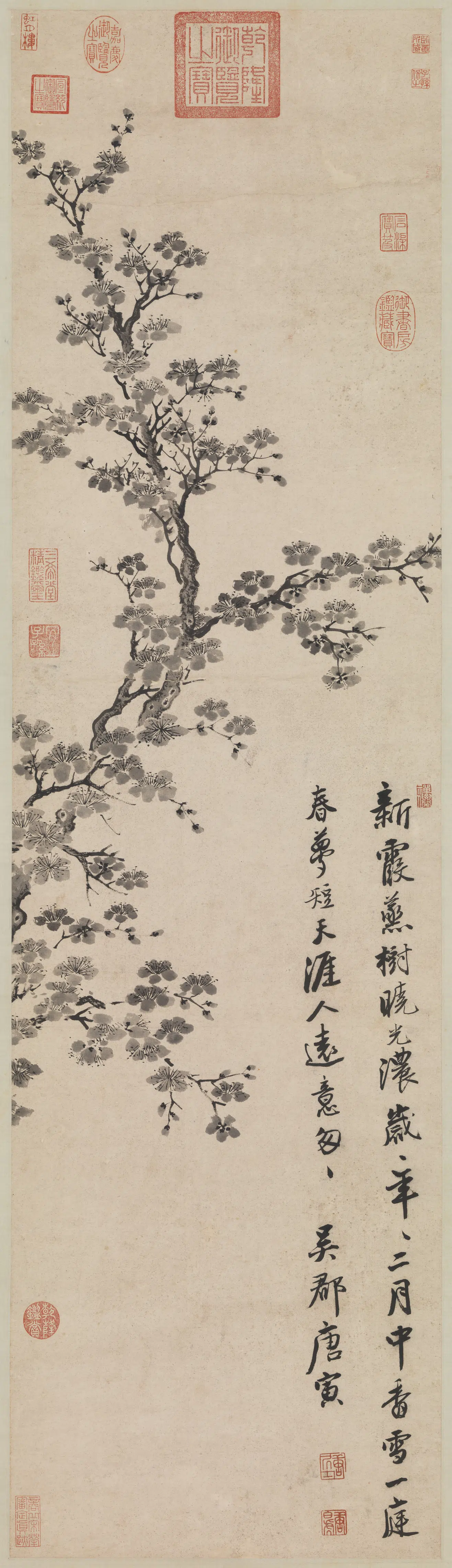 明朝【唐寅】《杏花图轴》