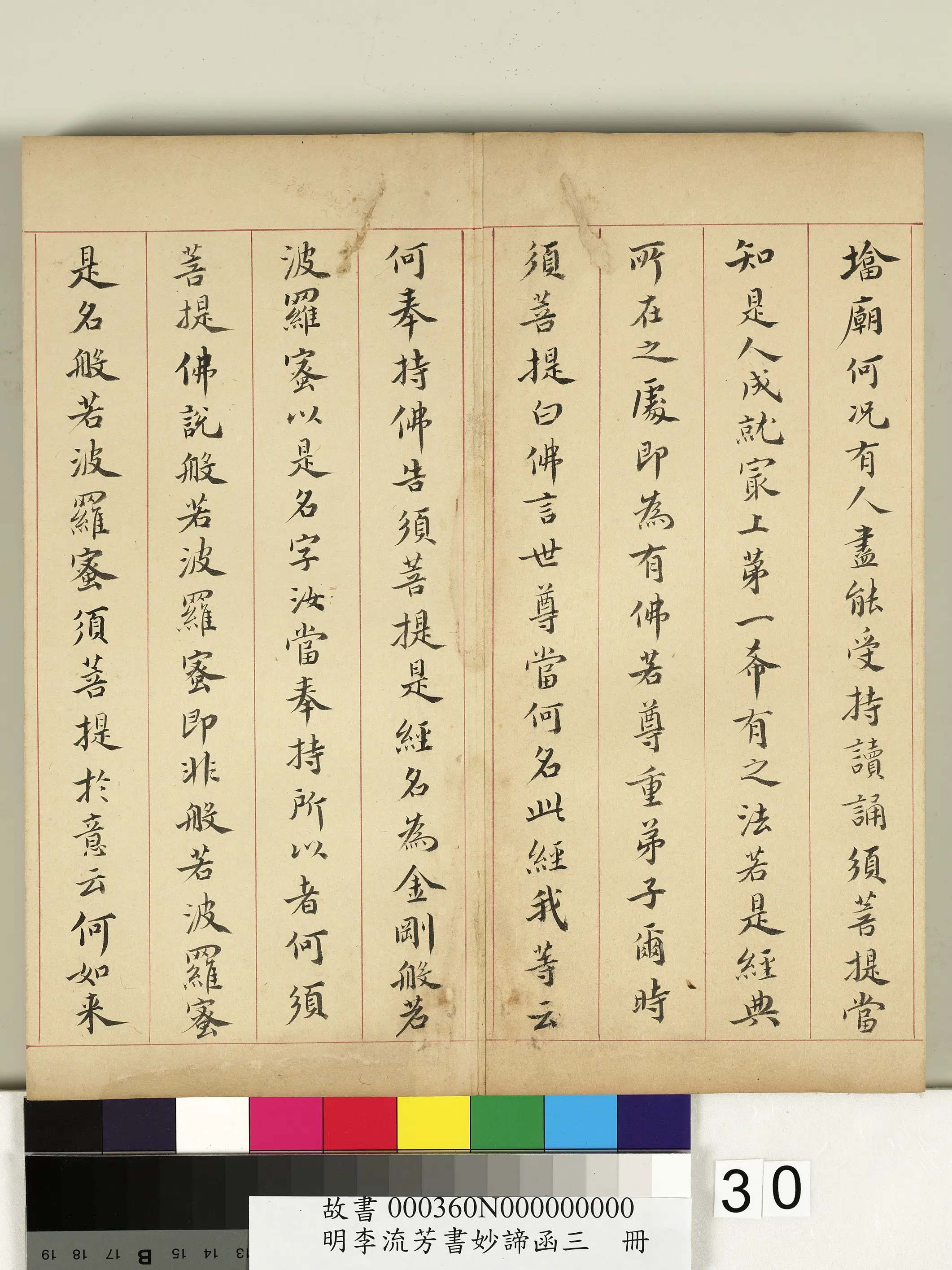 明朝【李流芳】《书妙谛函三册-金刚般若波罗蜜经》 第6张