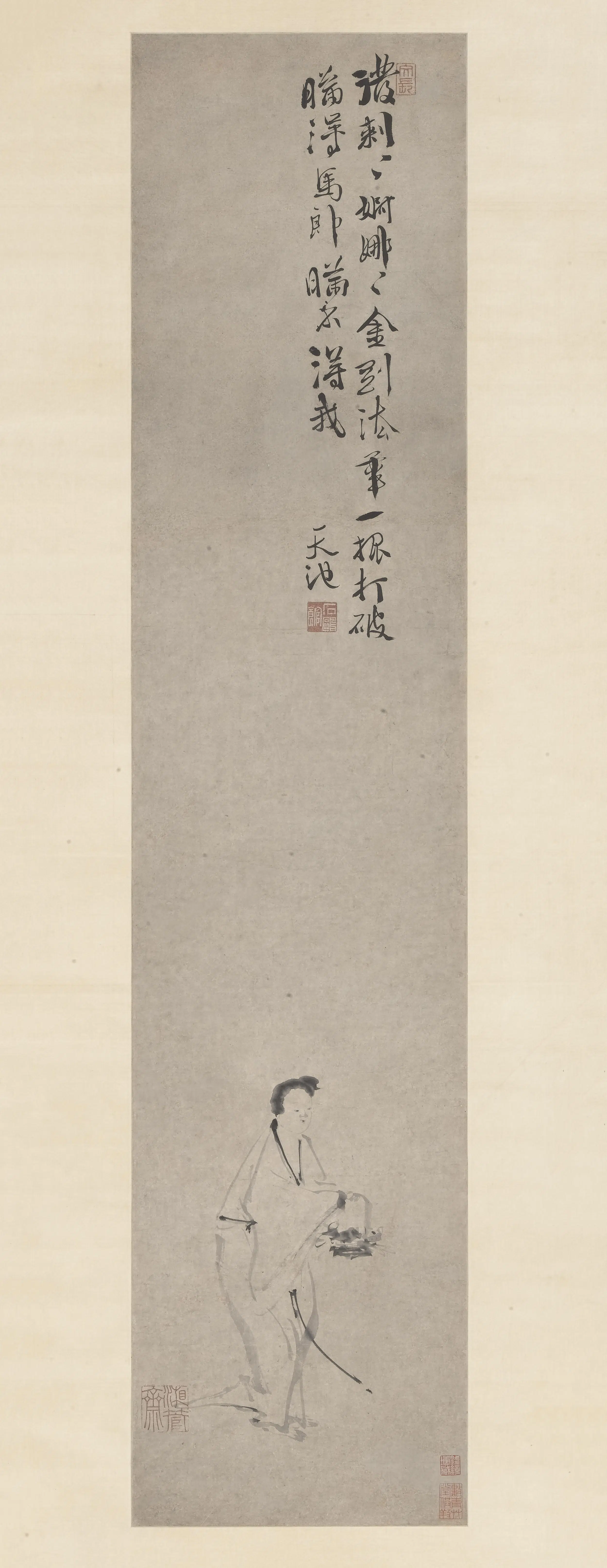 明朝【徐渭】《渔妇图轴》