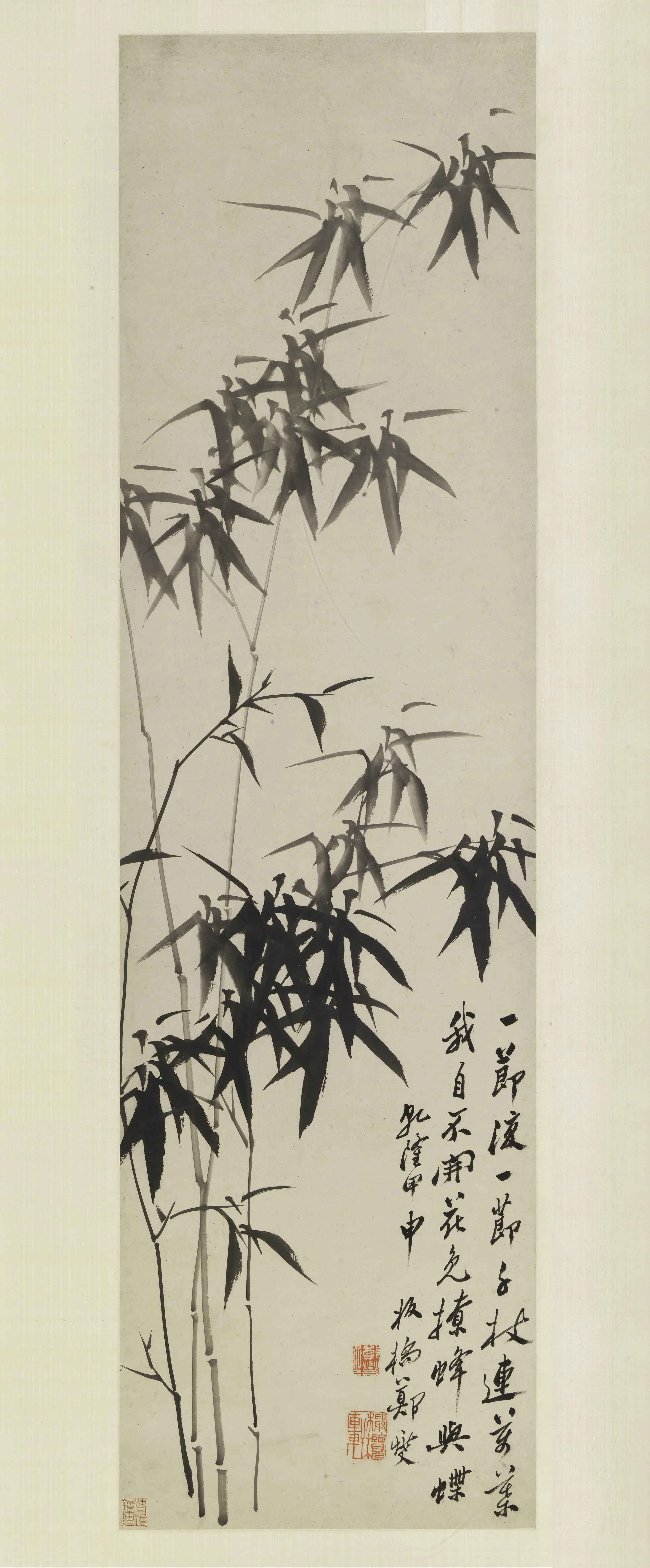 清代【郑板桥（郑燮）】《墨竹轴》