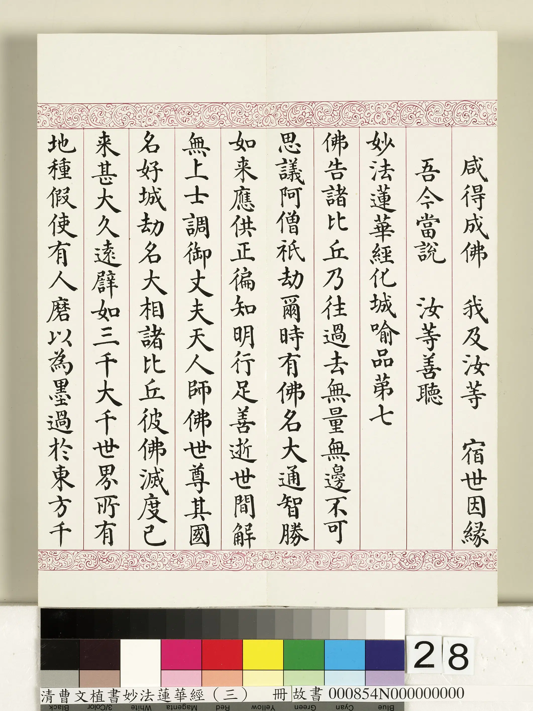 清代【曹文埴】《妙法莲华经（三）册》 第21张