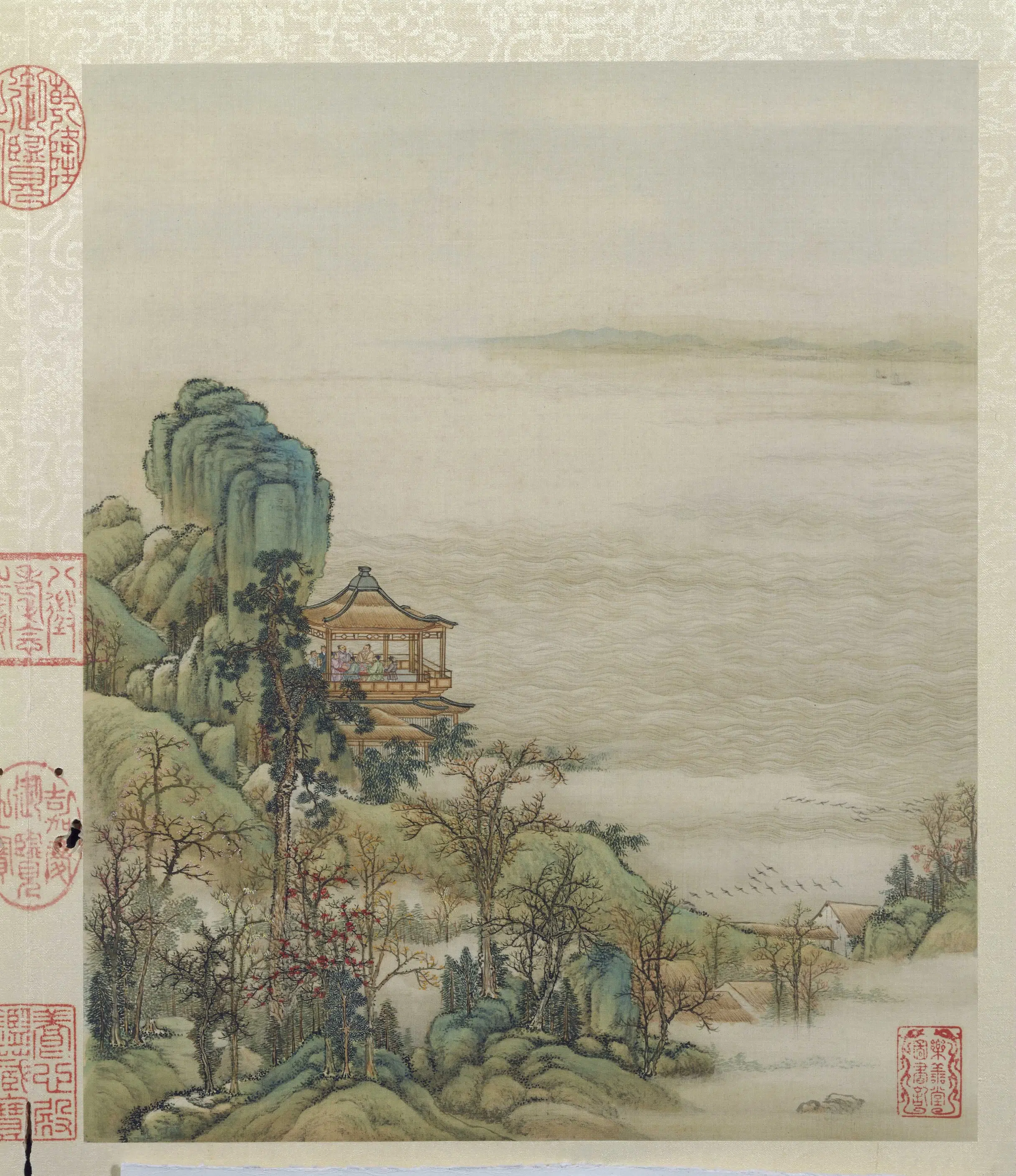 清代【陈枚】《山水楼阁图册十二开》