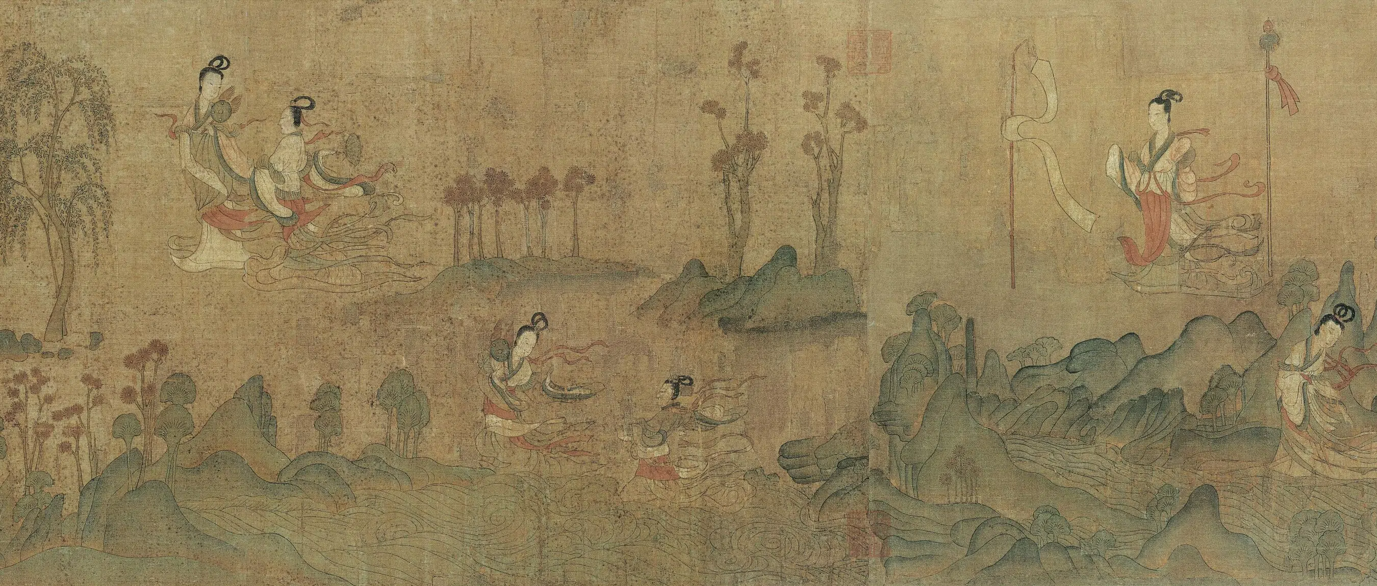 东晋【顾恺之】《摹洛神赋图画心（第一卷）》 第7张