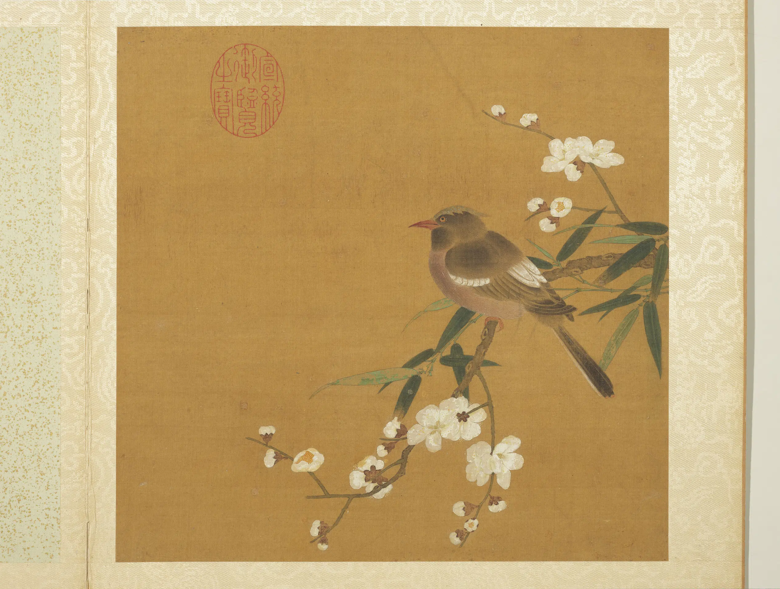 五代十国前后蜀【黄筌（荃）】《长春花鸟册》