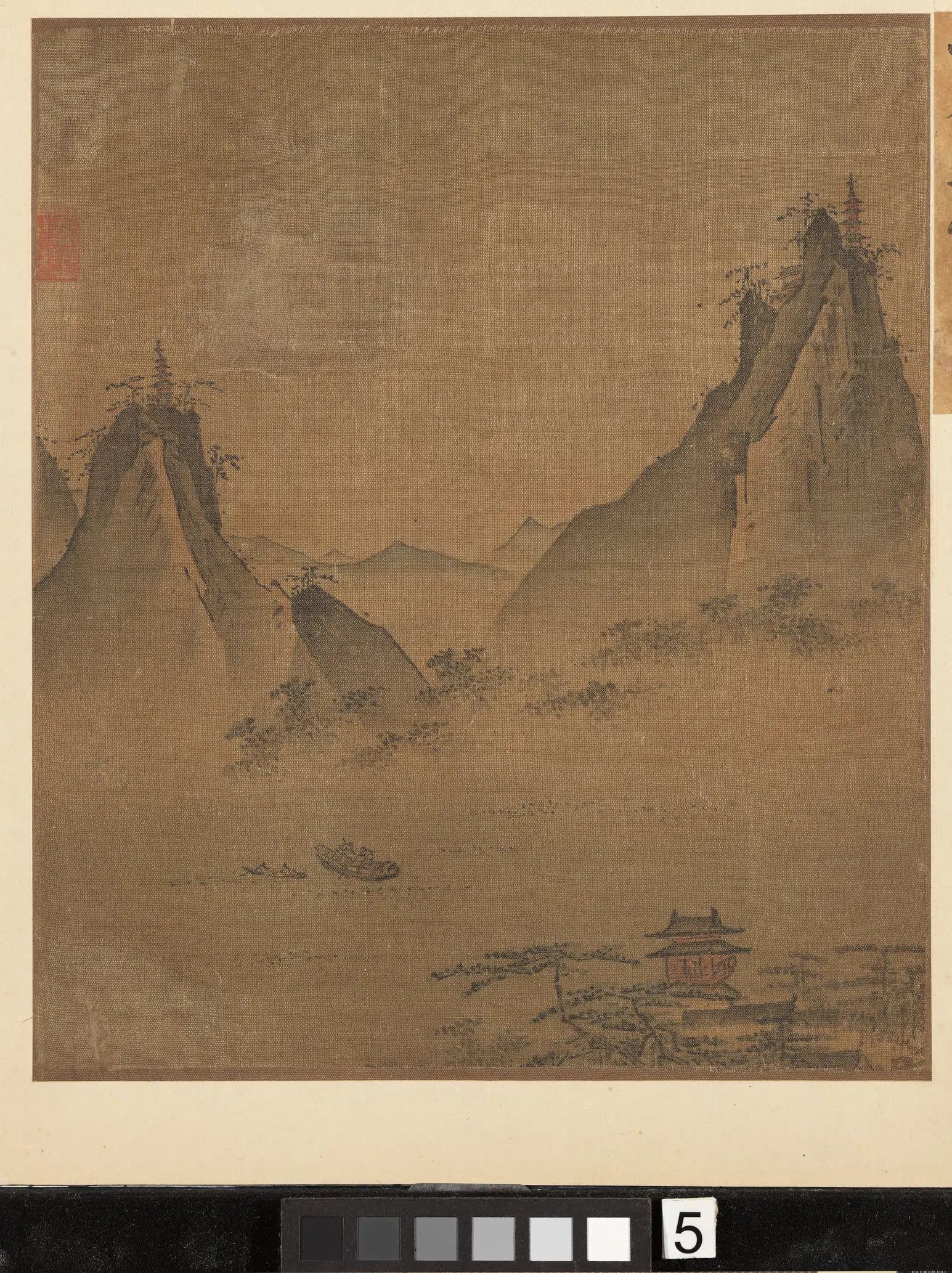 南宋【叶肖岩】《西湖十景图册-两峰插云》