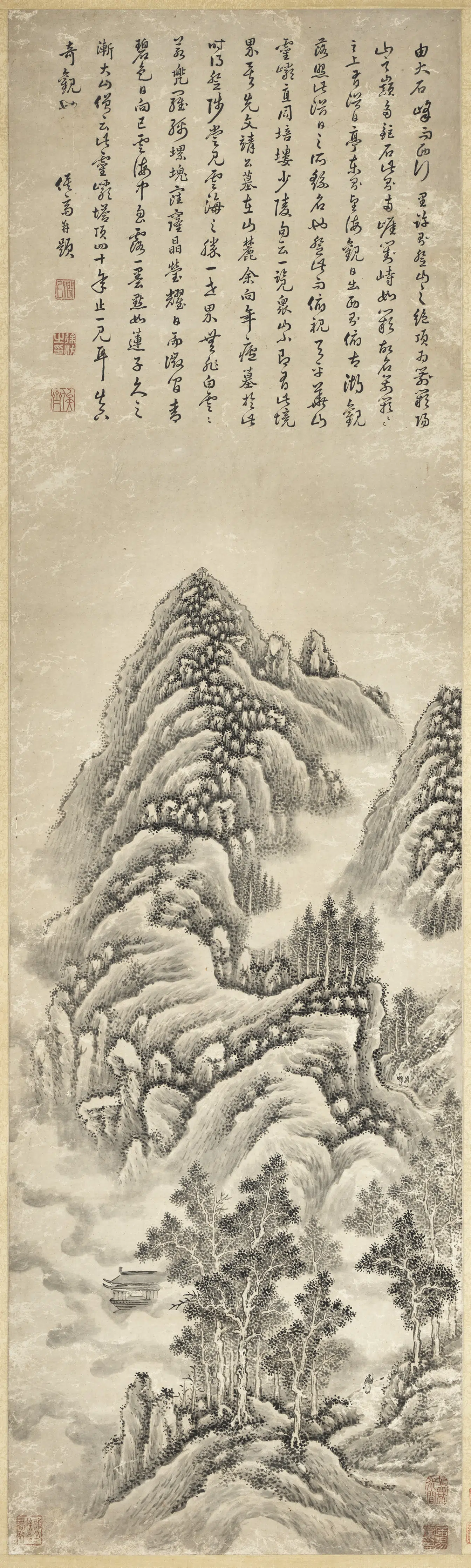 明朝【徐枋】《山水图轴》