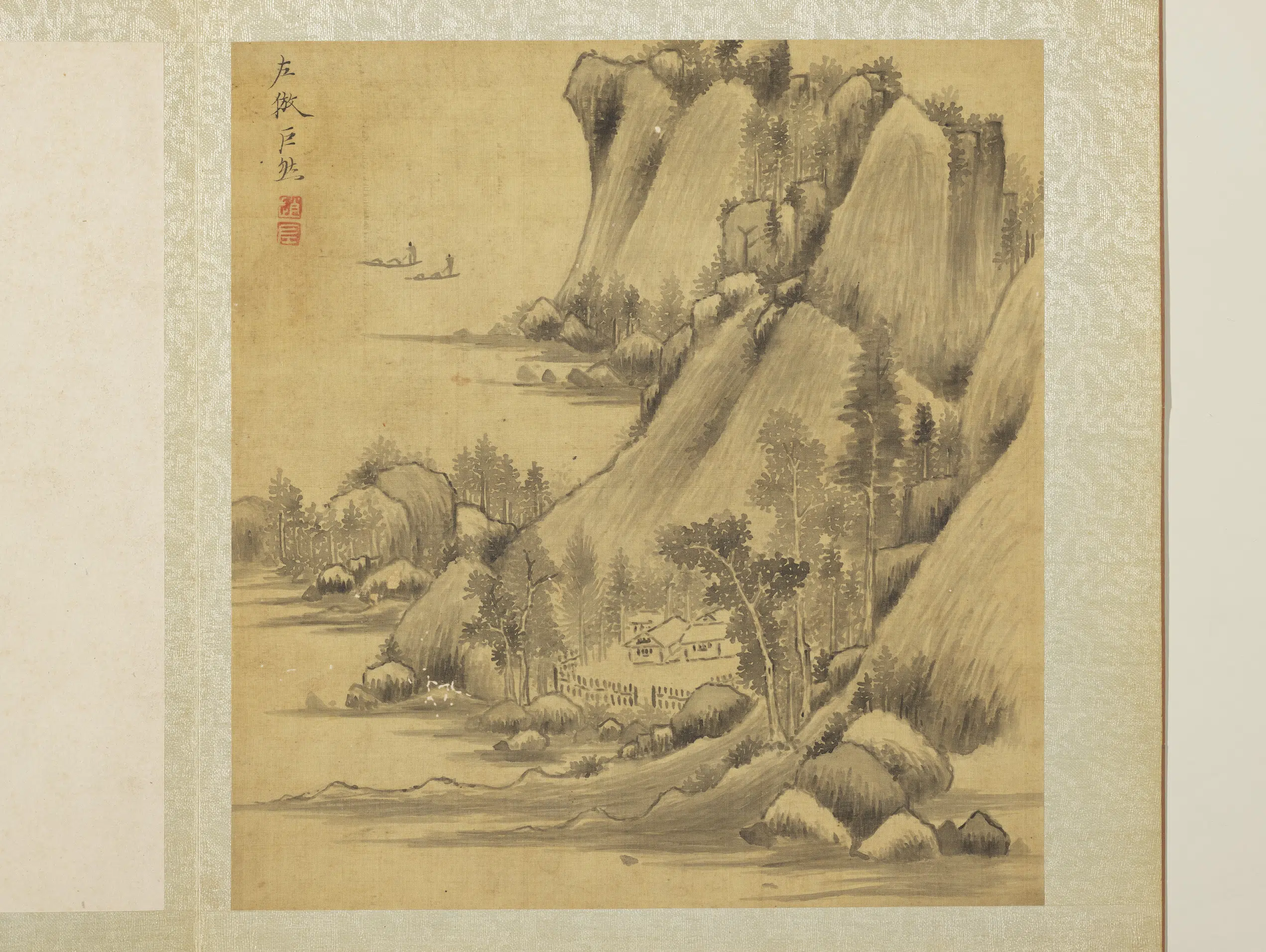 明朝【赵左】《山水册-仿巨然山水》
