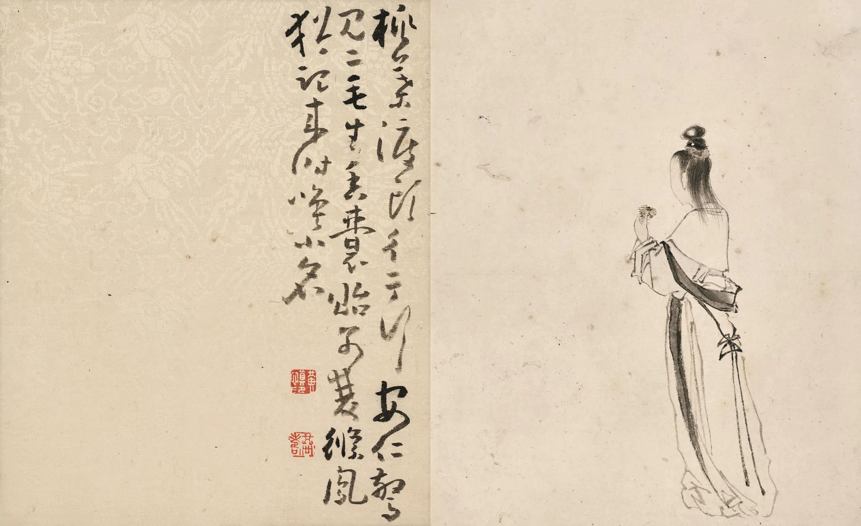 清代【黄慎】《美人图册》 第7张