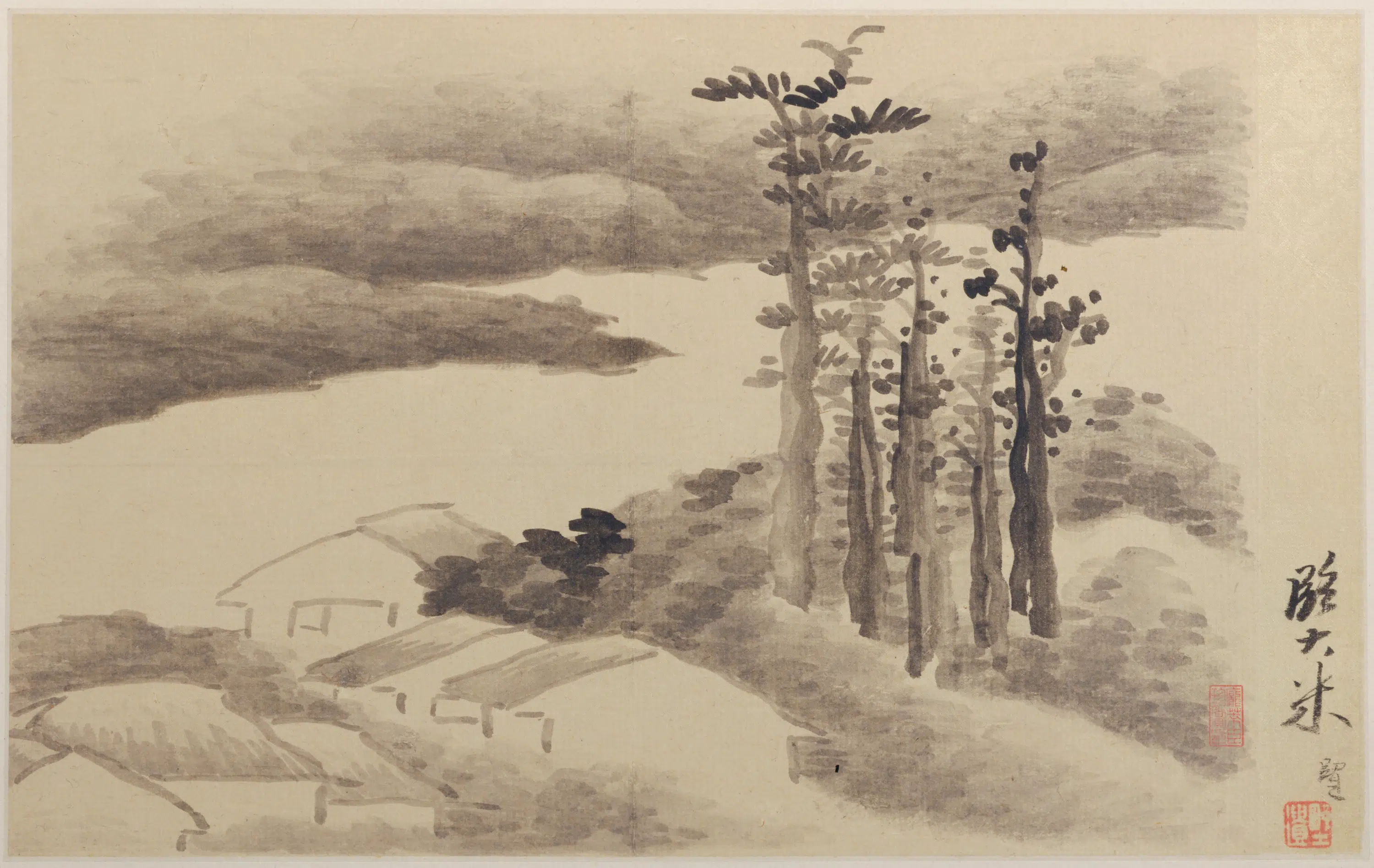 清代【龚贤】《山水册（17开）》 第6张