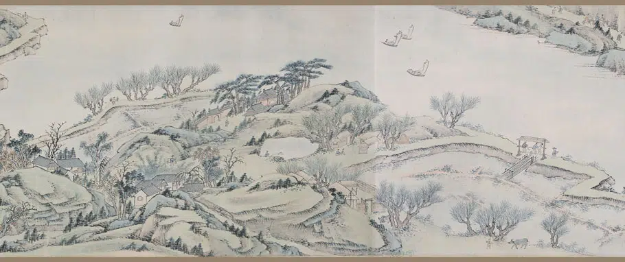 清代【萧云从】《青绿山水图卷》 第5张 清代【萧云从】《青绿山水图卷》 第5张