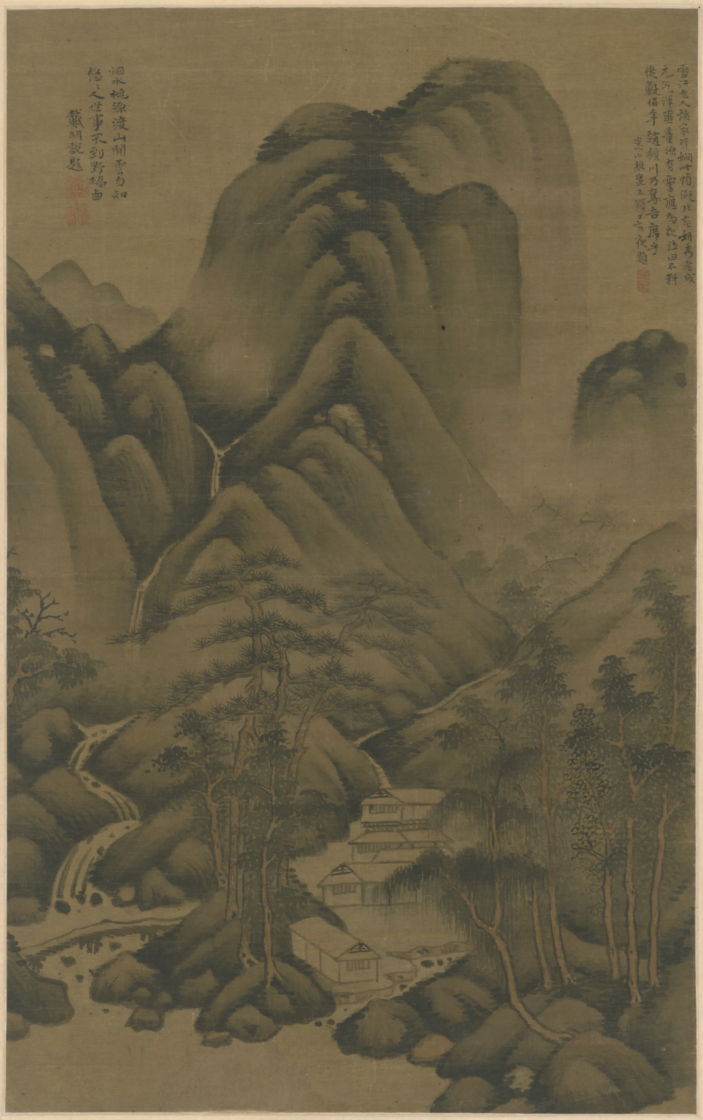 清代【赵澄】《山水图轴》