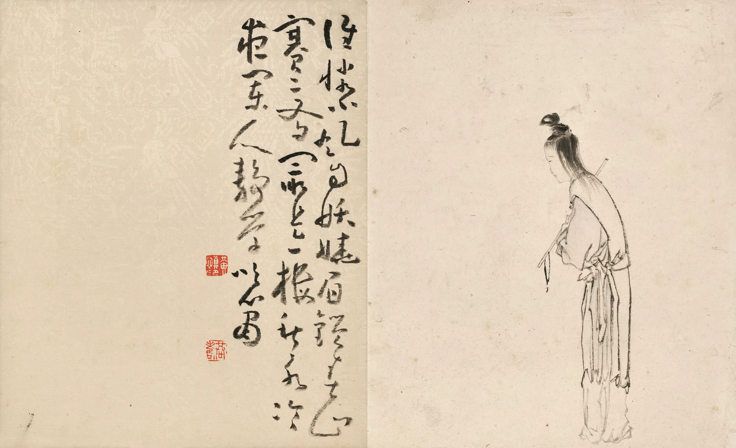 清代【黄慎】《美人图册》 第8张