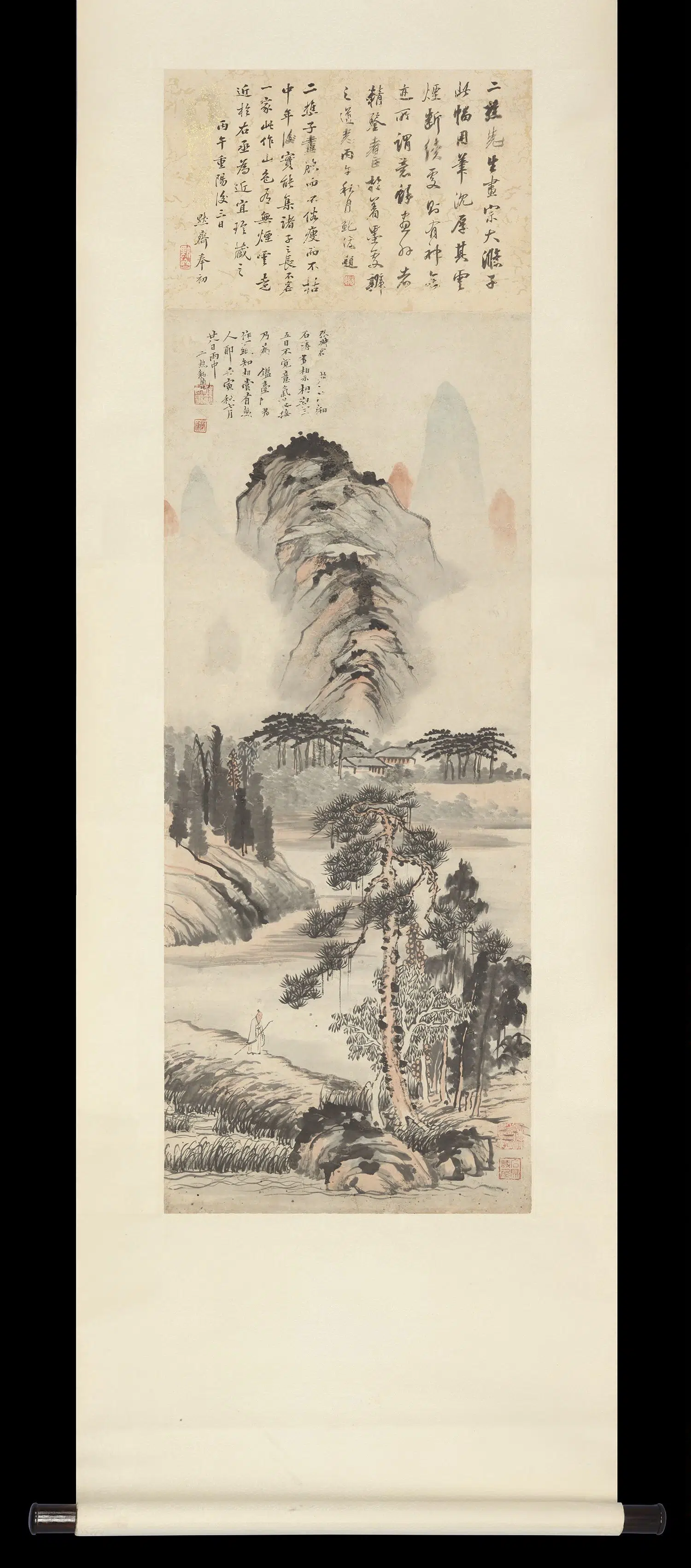 清朝【黎简】《山水立轴》