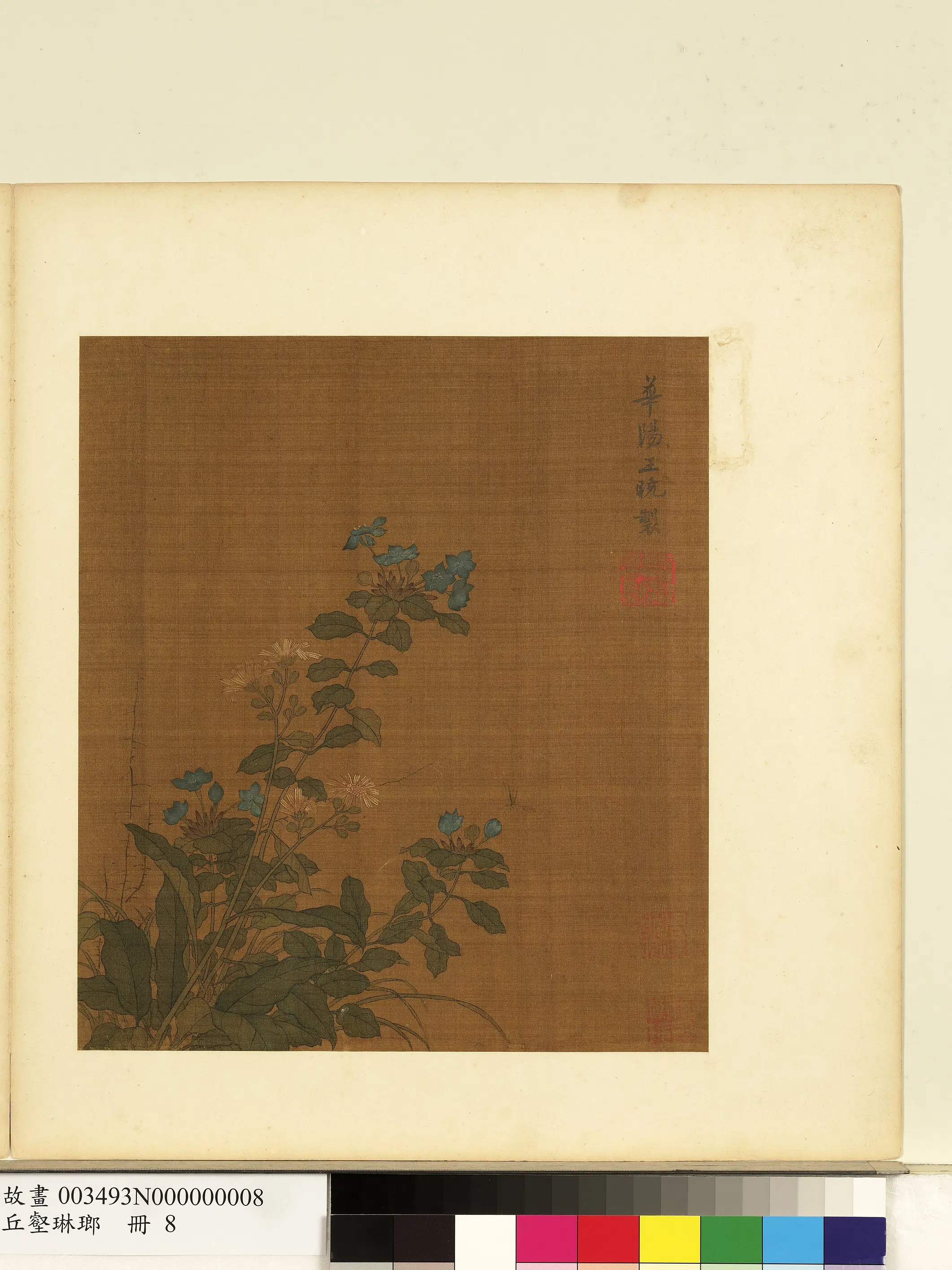 北宋【王晓】《丘壑琳琅册-荆枝丛菊》