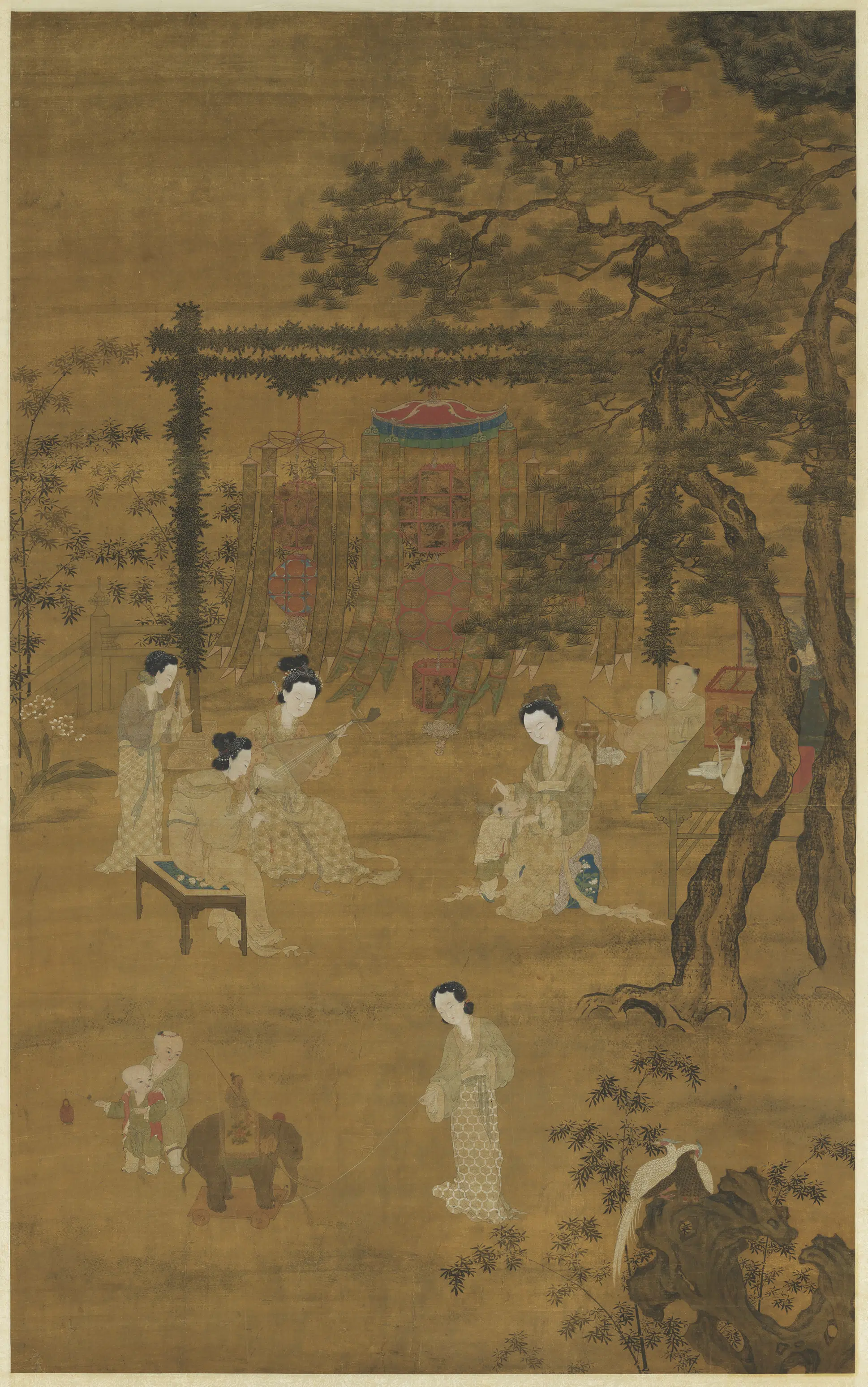 南宋【李嵩】《观灯图轴》