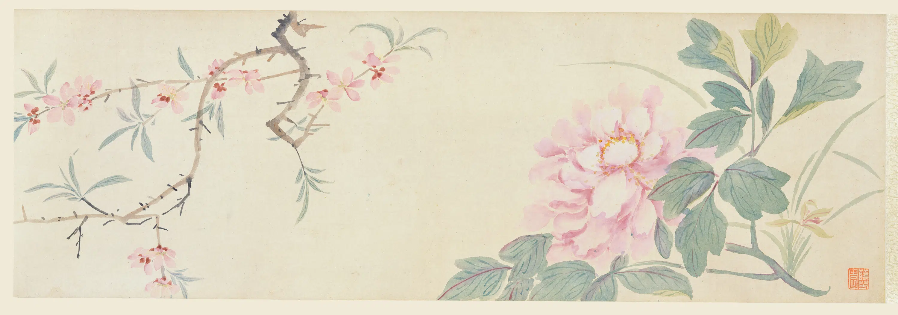 明朝【孙克弘】《春花图卷》 第1张