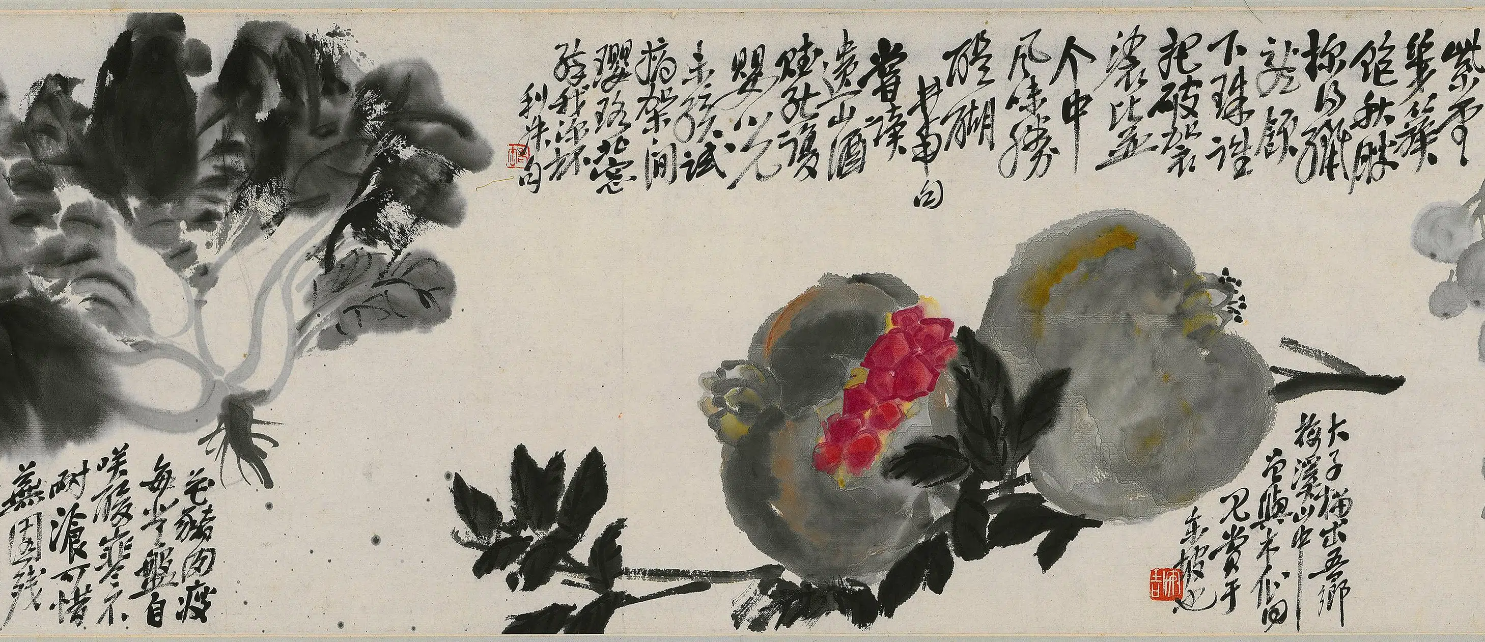 清代【吴昌硕】《花卉蔬果卷》 第8张