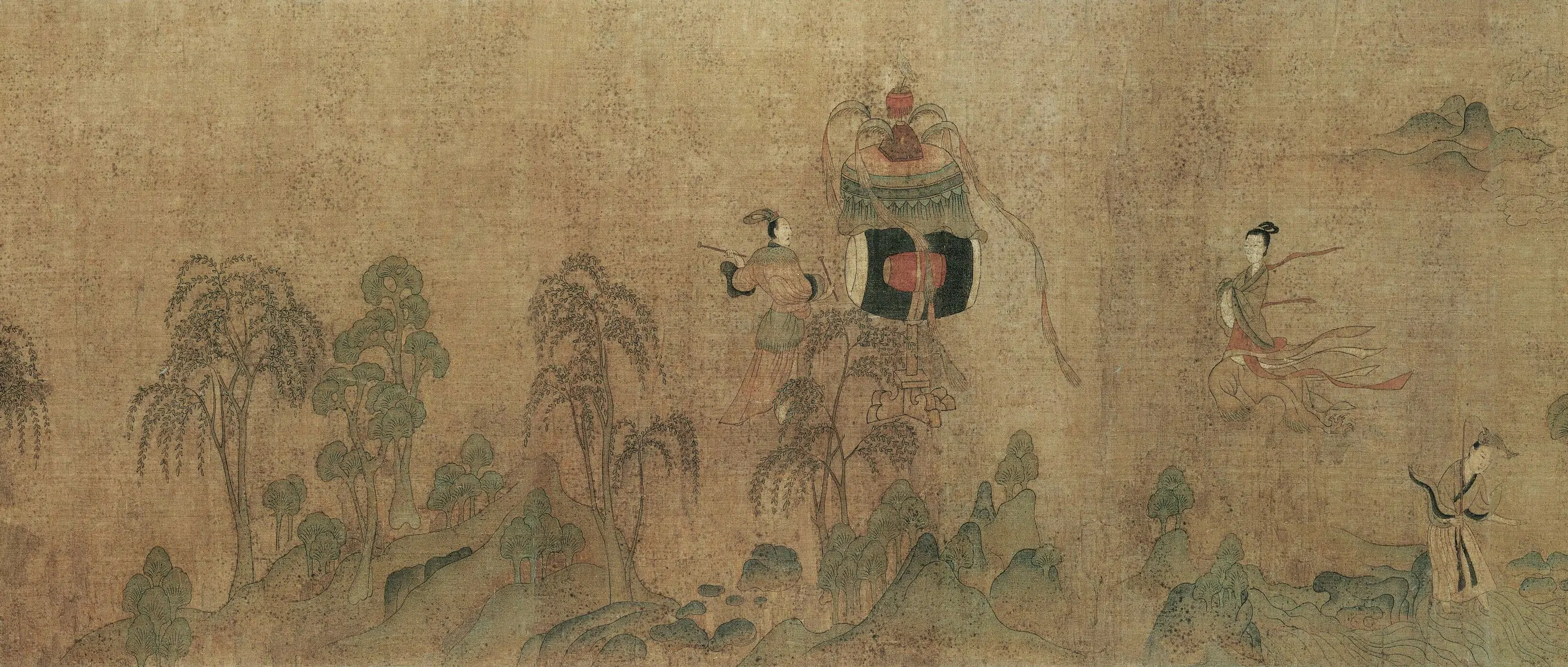 东晋【顾恺之】《摹洛神赋图画心（第一卷）》 第5张