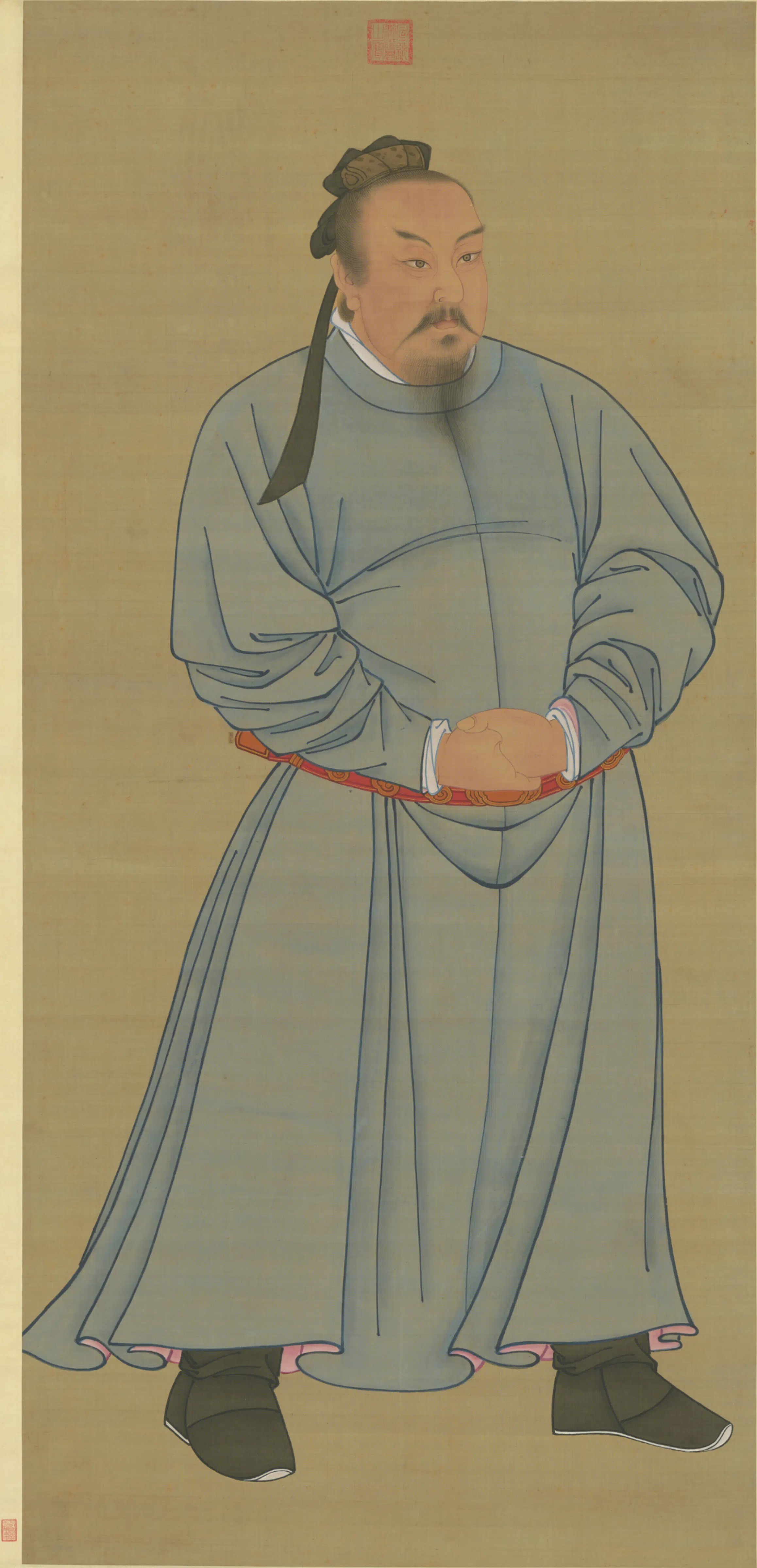 明朝【明人】《画王猛像轴》 第1张 明朝【明人】《画王猛像轴》 第1张