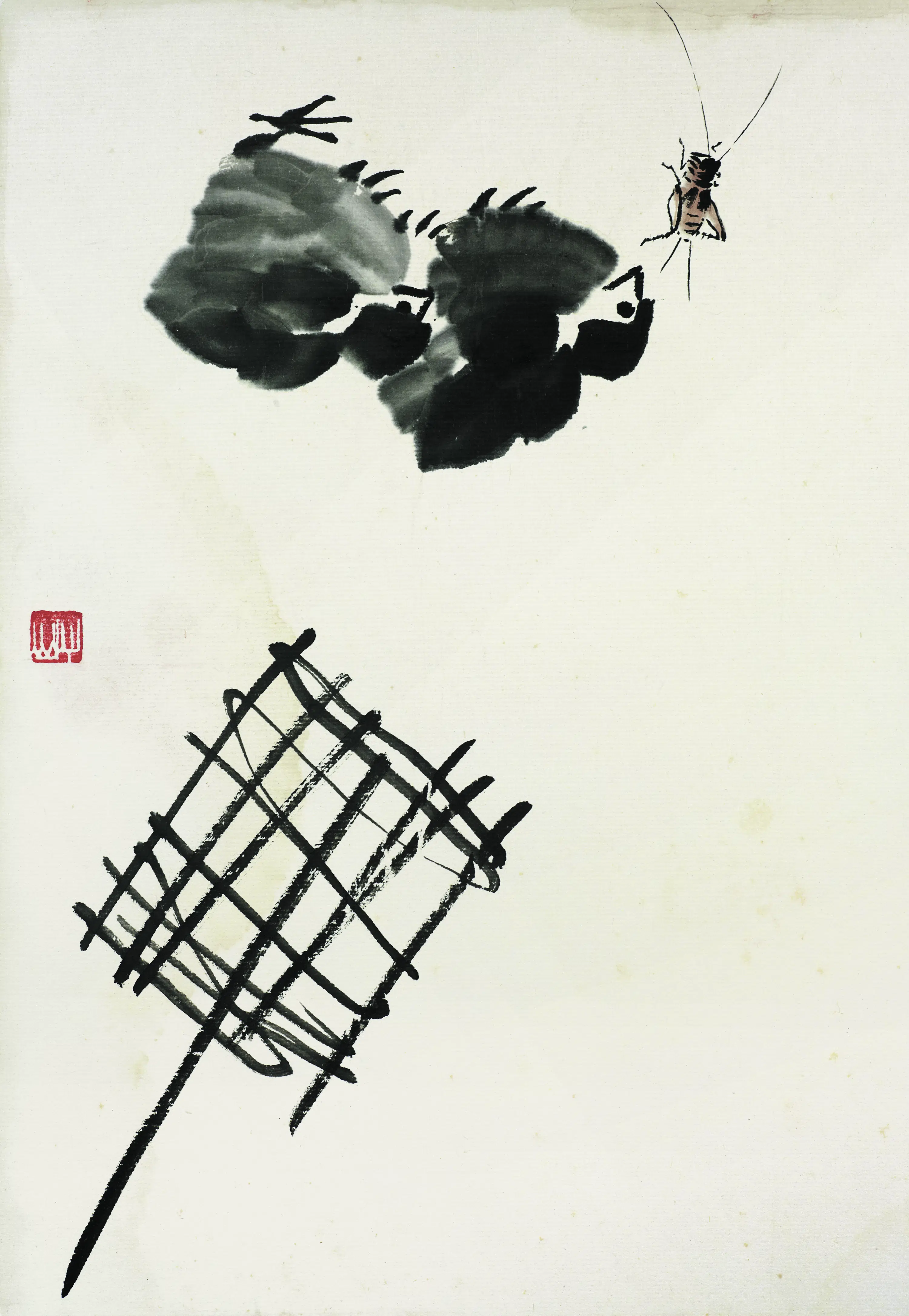 近现代【齐白石】《花卉虫草图册83开》 第67张 近现代【齐白石】《花卉虫草图册83开》 第67张
