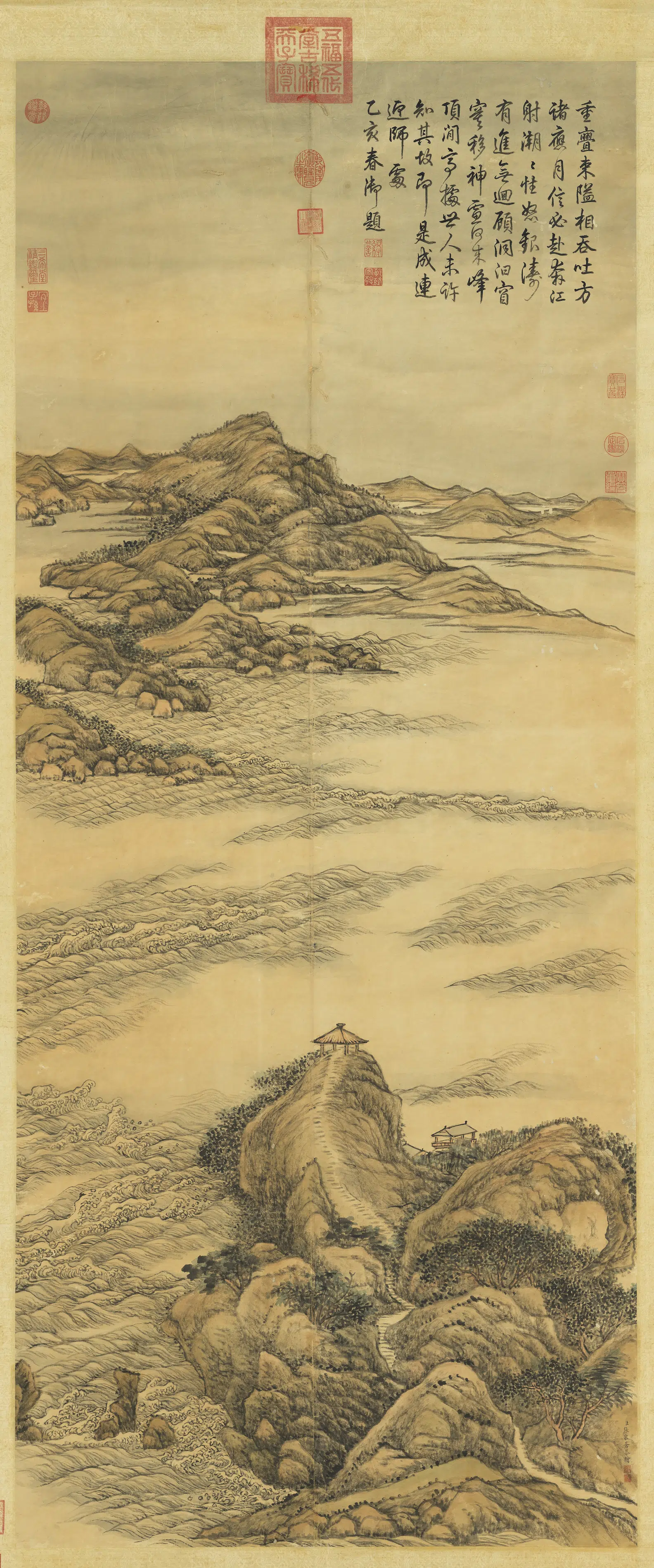 清代【张宗苍】《江潮图轴》 第1张 清代【张宗苍】《江潮图轴》 第1张