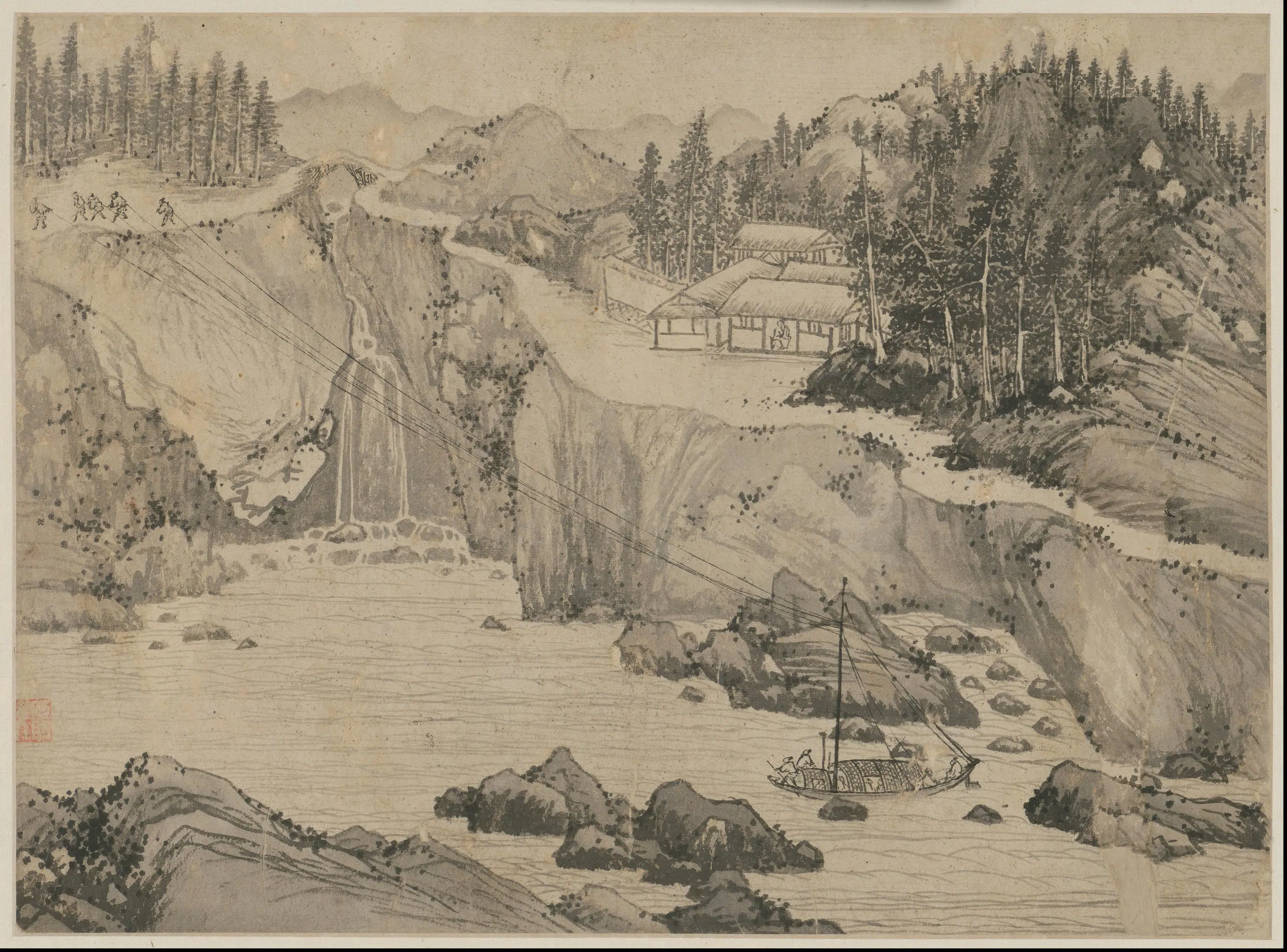 明朝【宋旭】《山水册》 第4张