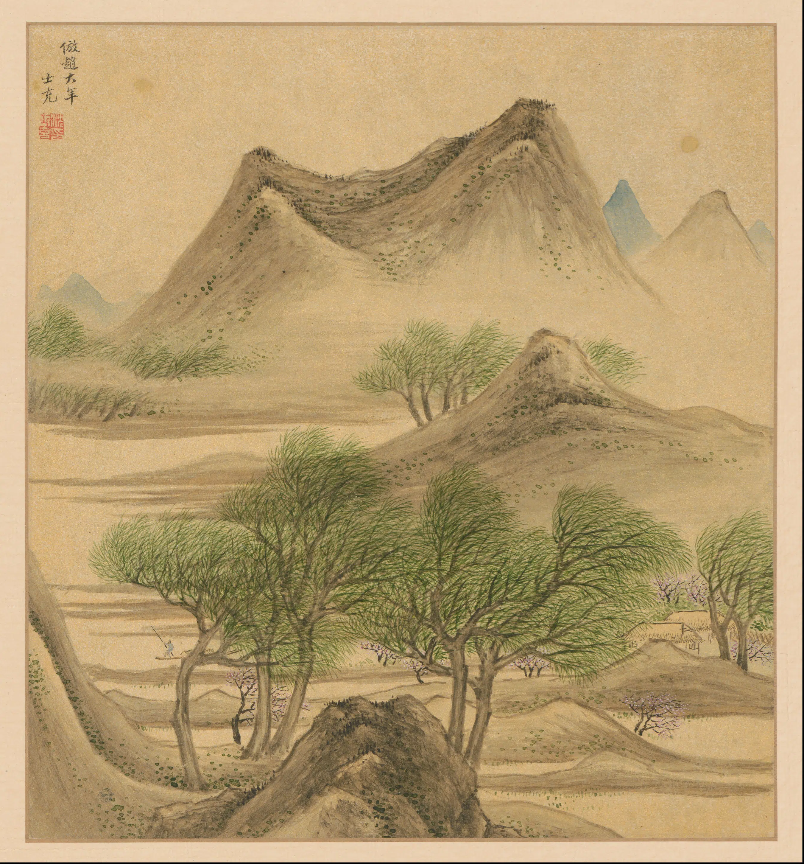 明朝【沈士充】《仿曹云西山水册》 第5张