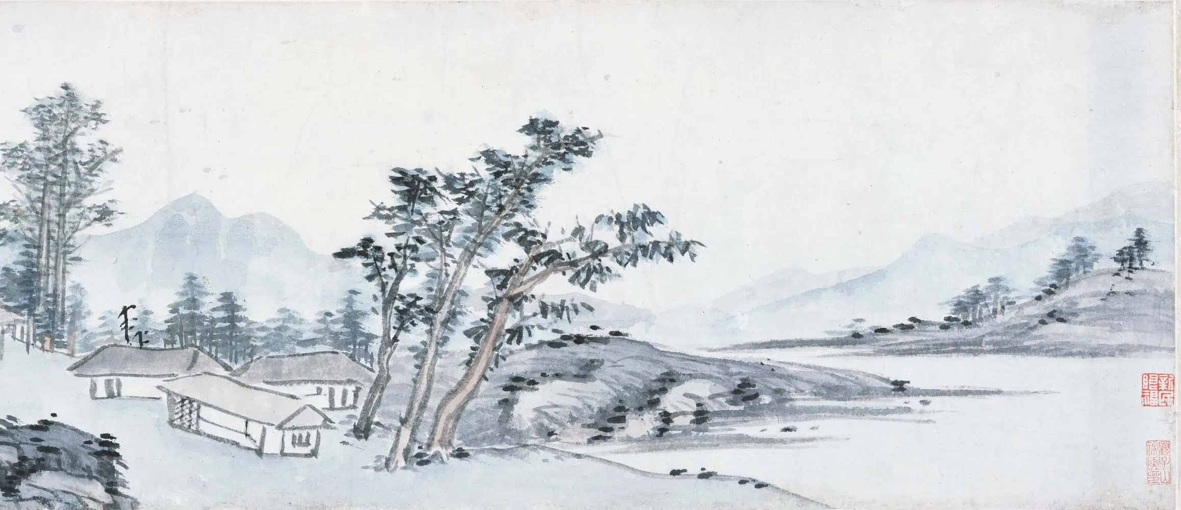 明朝【李流芳】《溪山秋意图卷》 第7张