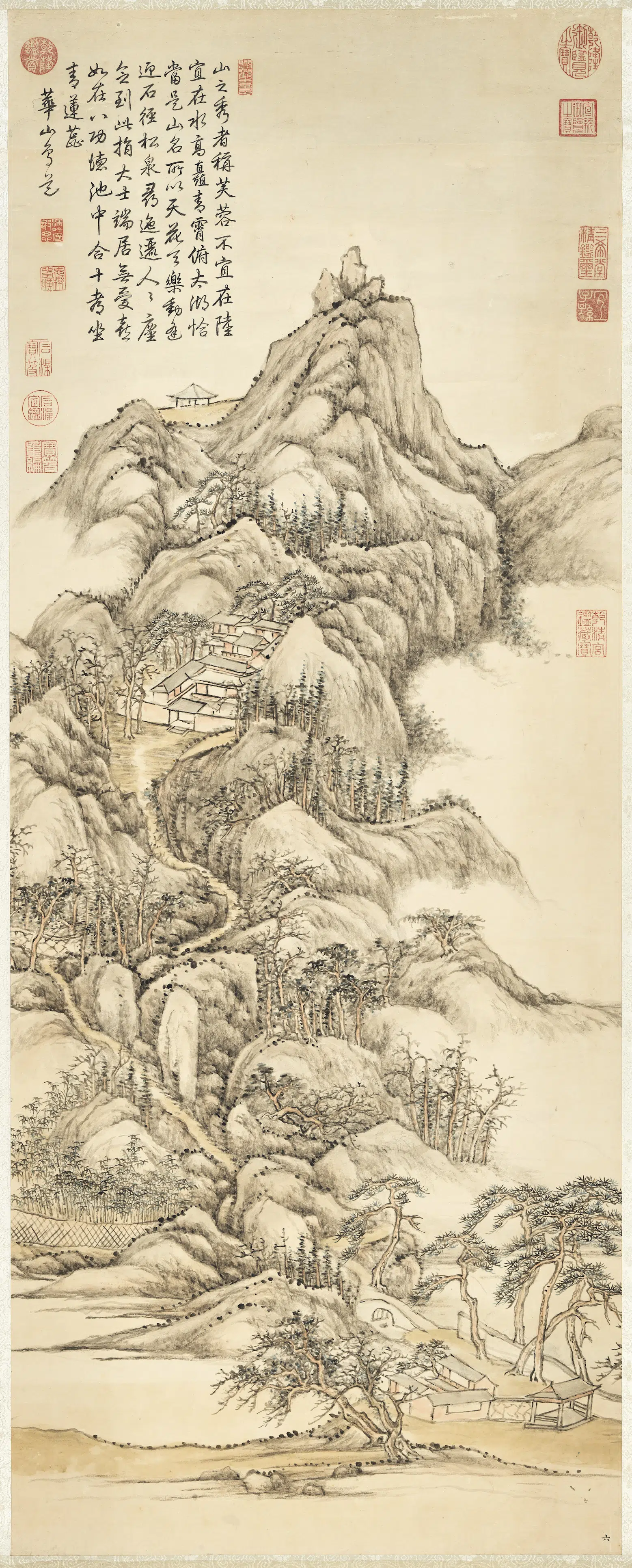 清代【张宗苍】《画华山鸟道图轴》 第1张 清代【张宗苍】《画华山鸟道图轴》 第1张