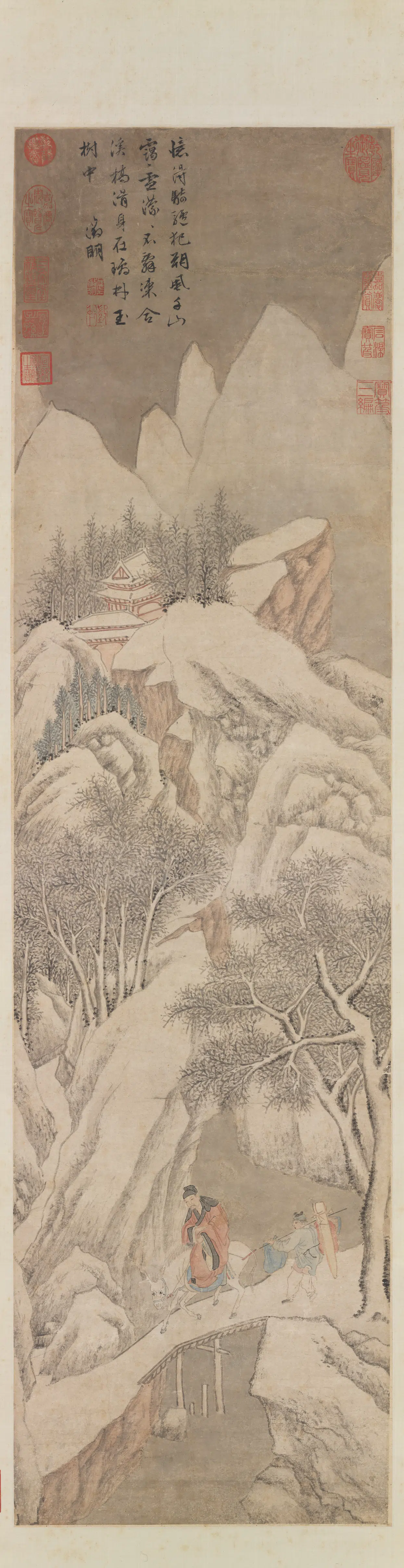 明朝【文征明徵明】《画雪景图轴-2》 第1张