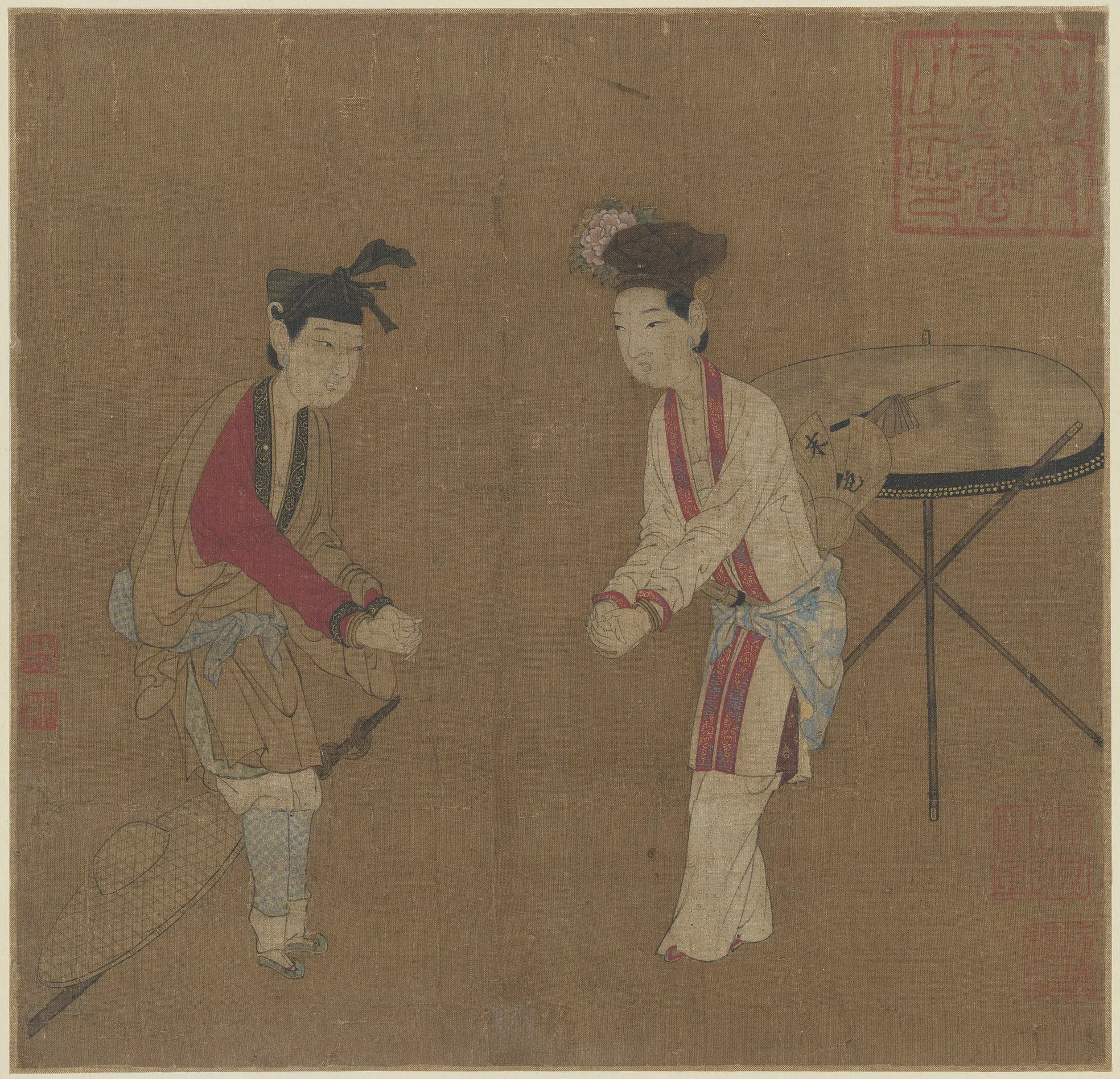 宋代【佚名】《宋人杂剧册页-1》