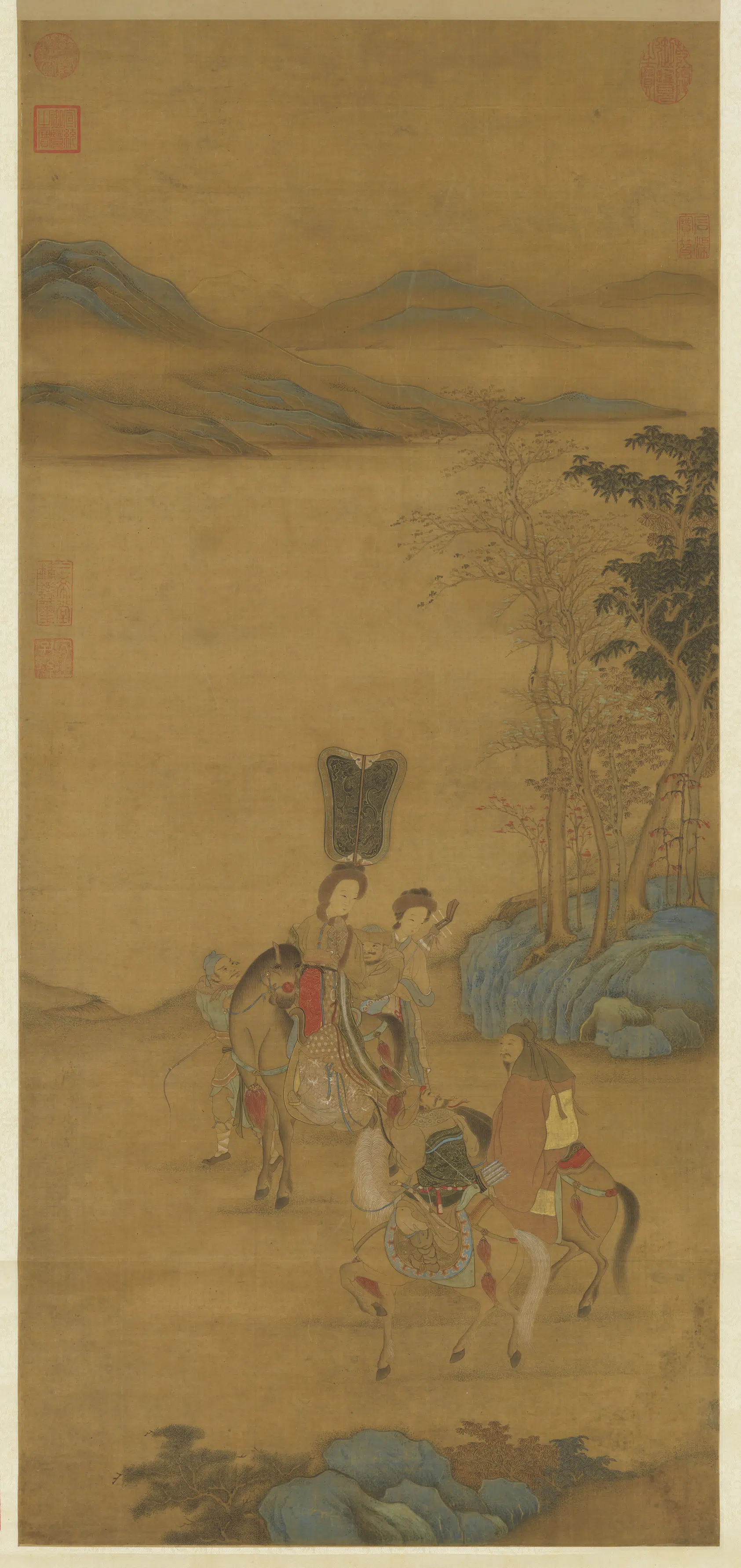 元代《元人明妃出塞图轴》