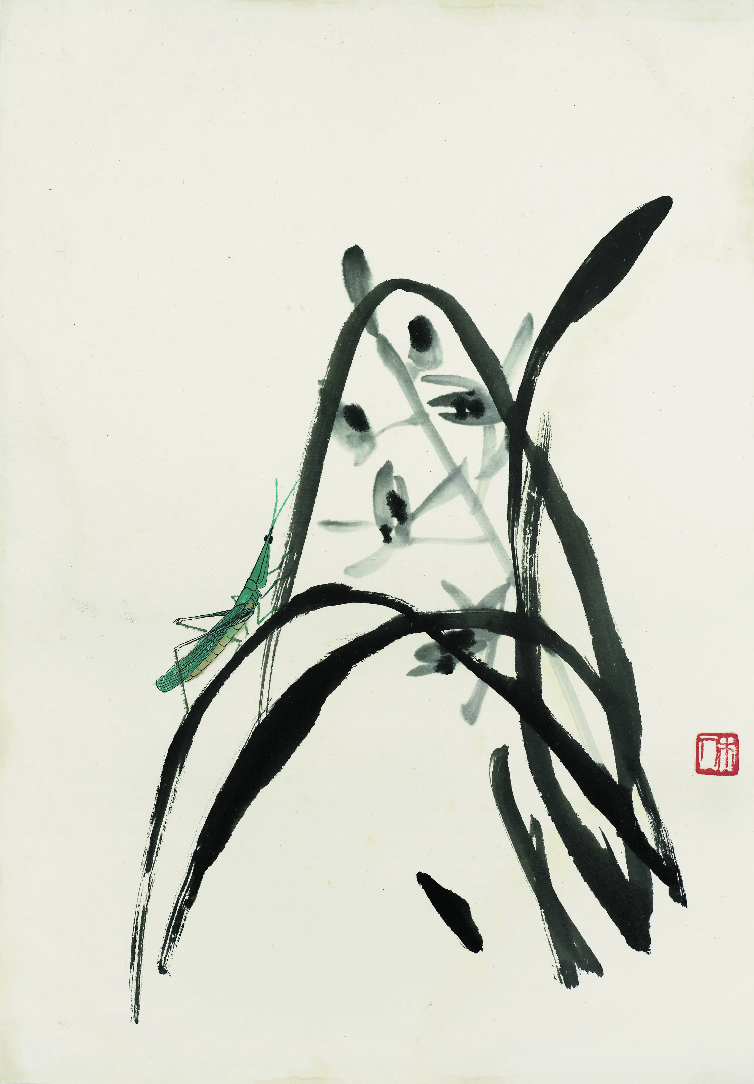 近现代【齐白石】《花卉虫草图册83开》 第35张 近现代【齐白石】《花卉虫草图册83开》 第35张