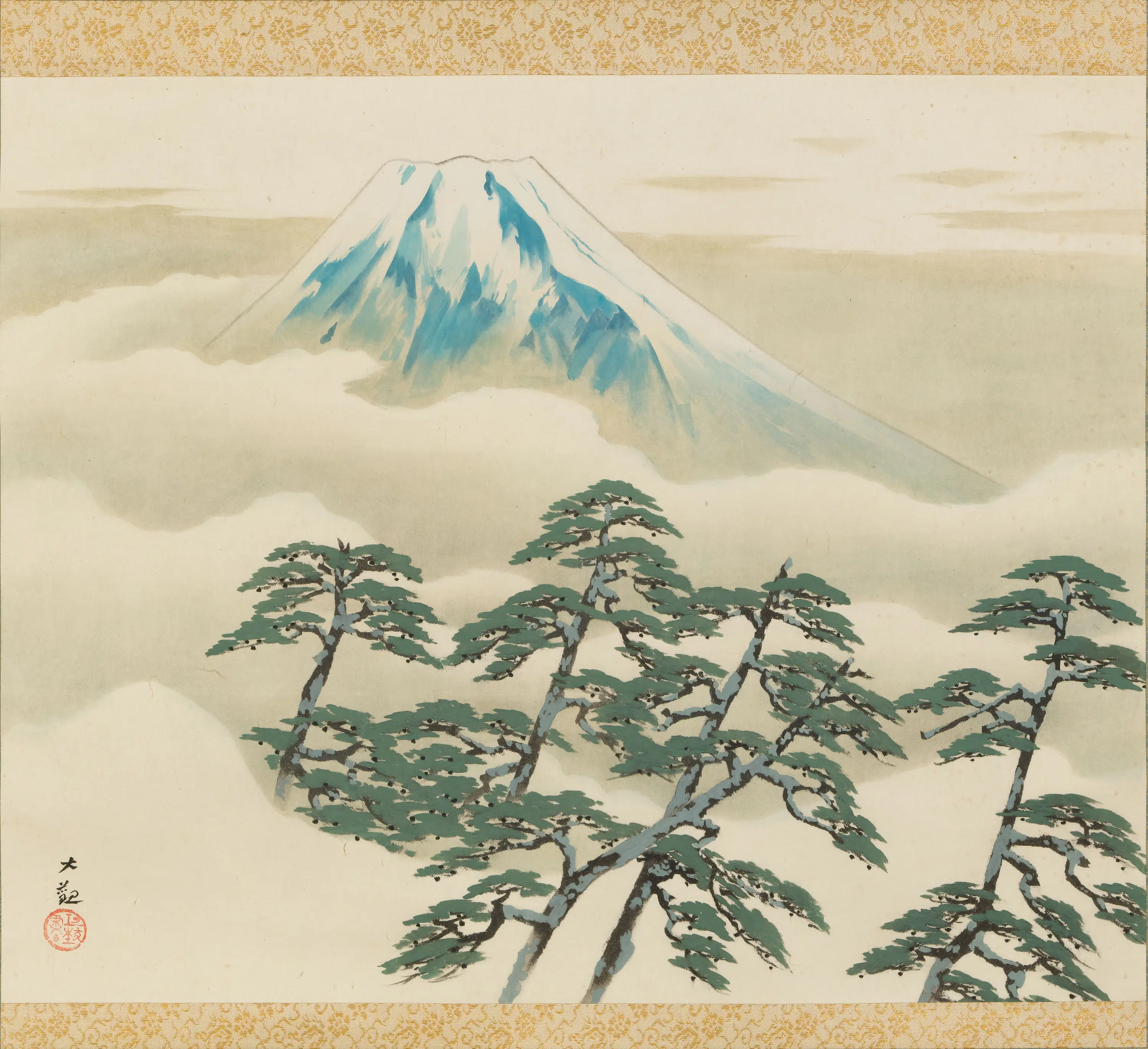 日本近现代【横山大观】《富士山图轴》 第1张