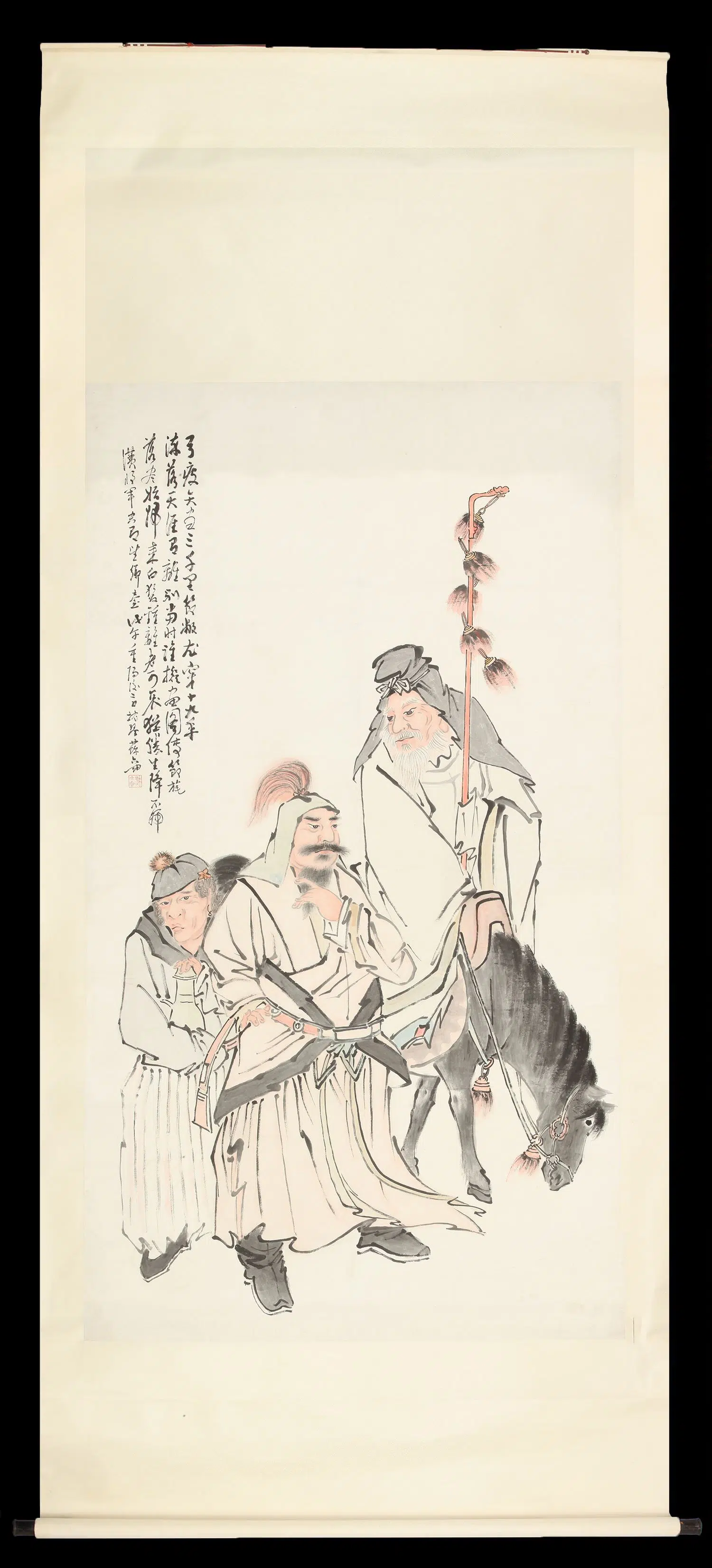 清朝【苏六朋】《苏武牧羊中堂》 第1张
