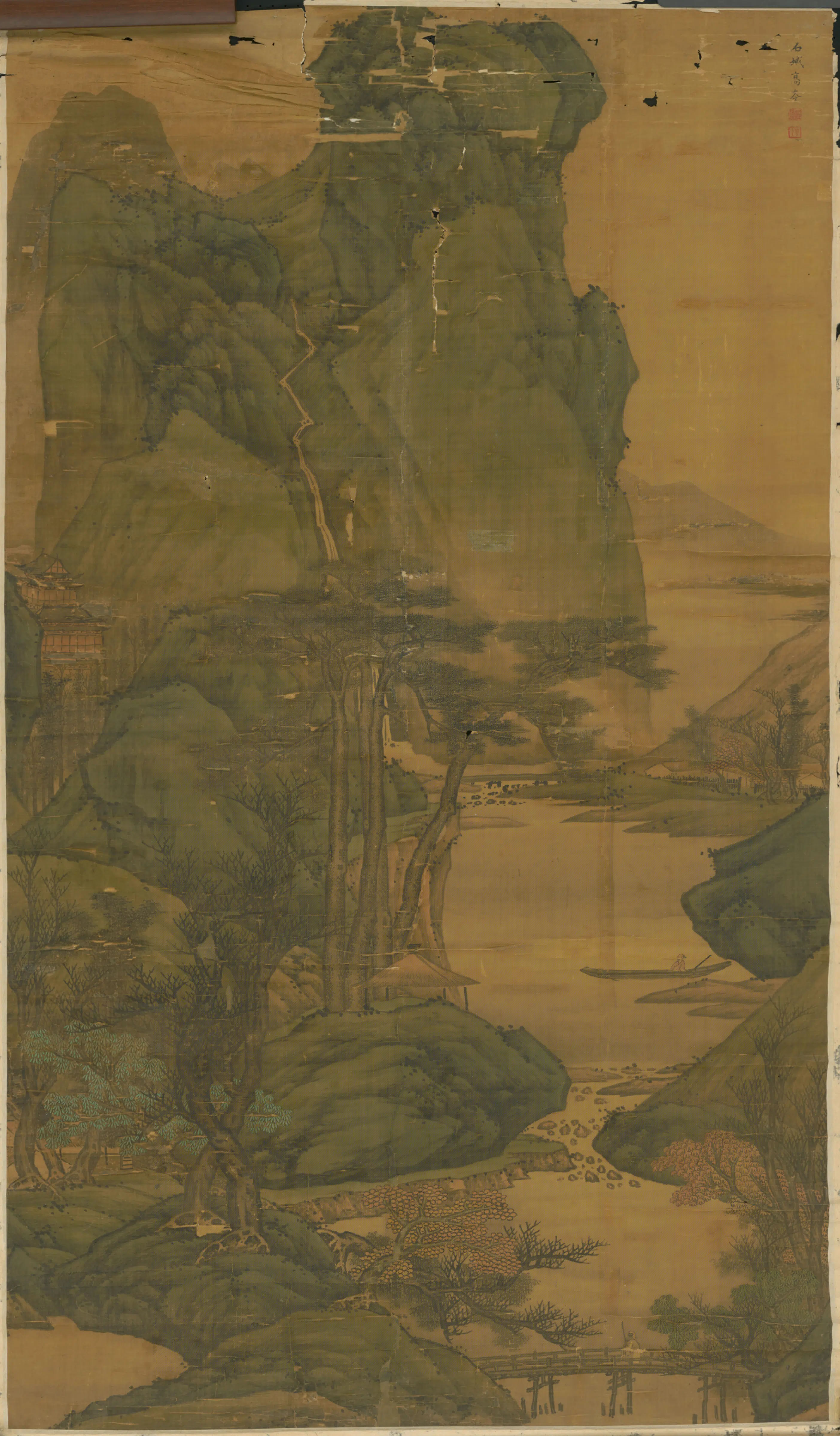 清代【高岑】《山水图轴》