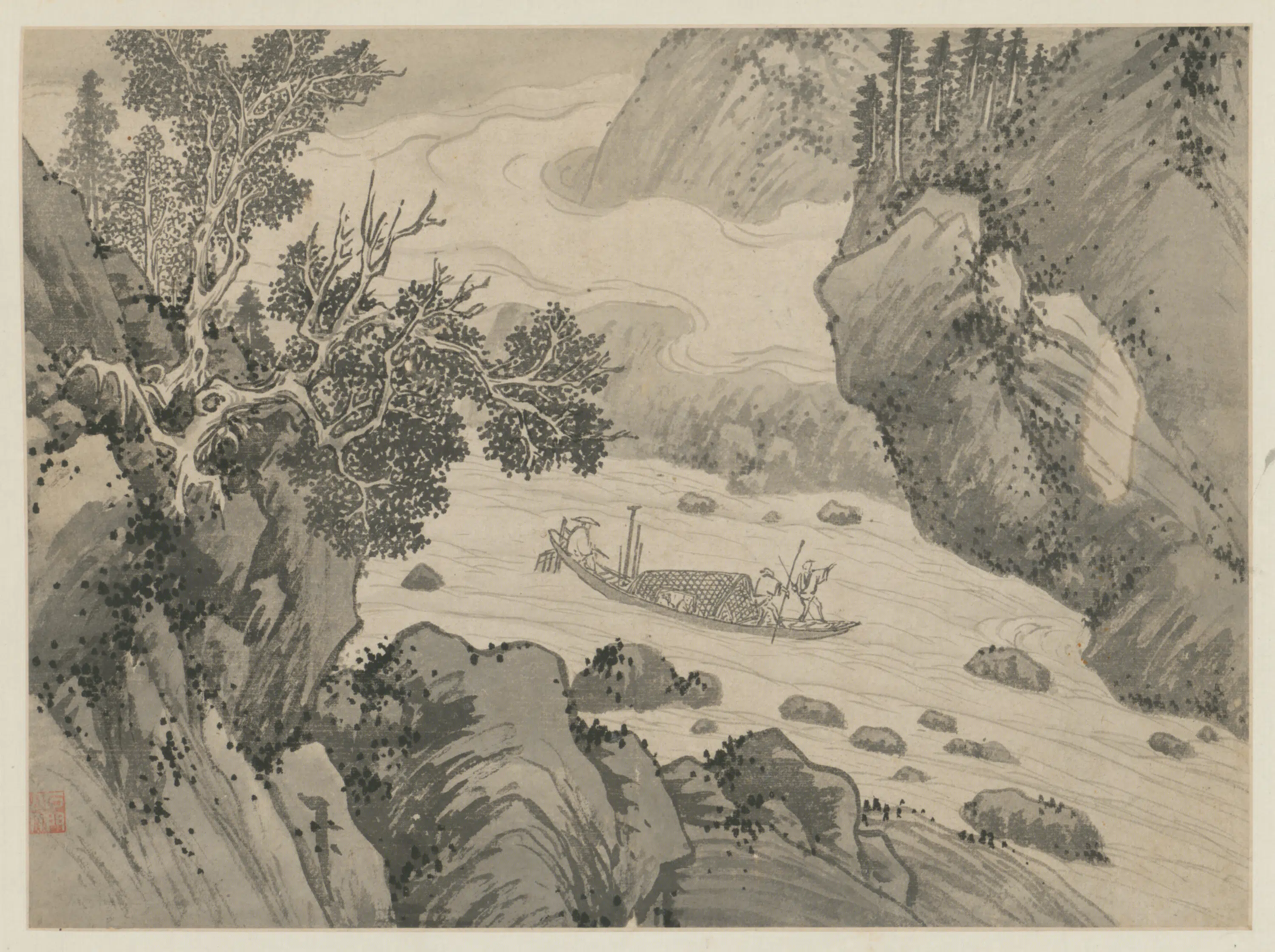 明朝【宋旭】《山水册（6开）》 第4张