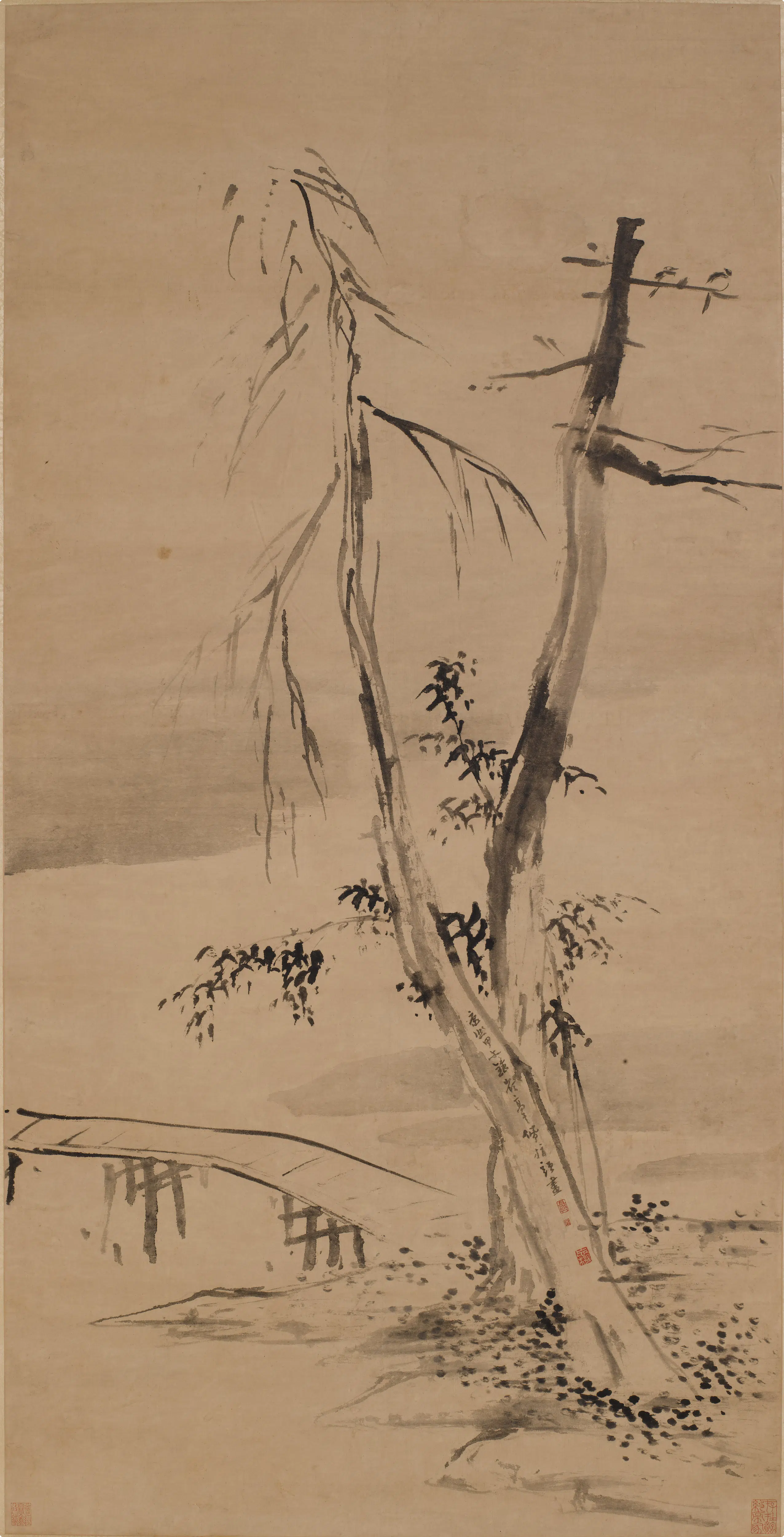 清代【高其佩】《指画山水图轴-2》