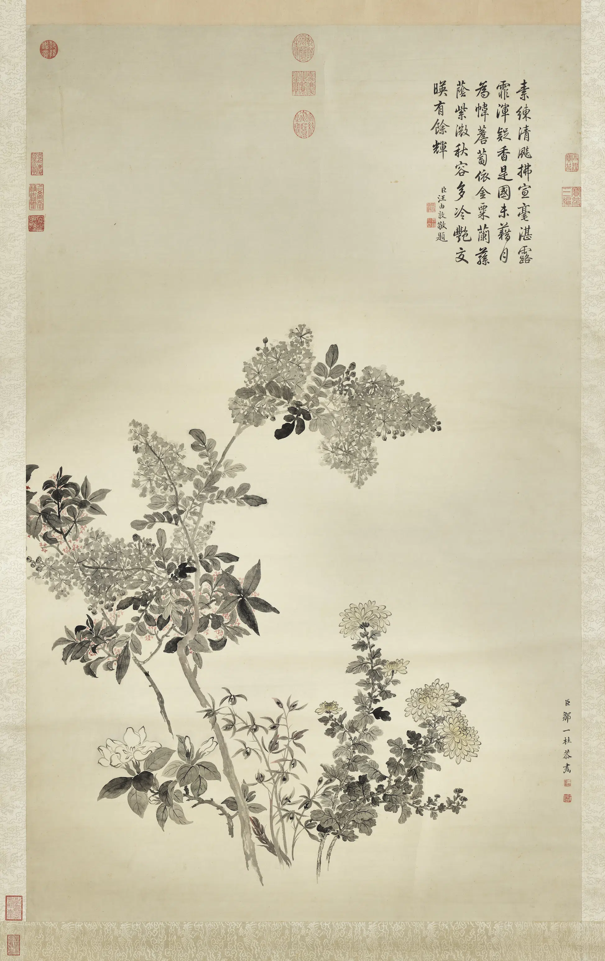 清代【邹一桂】《画花卉图轴-2》