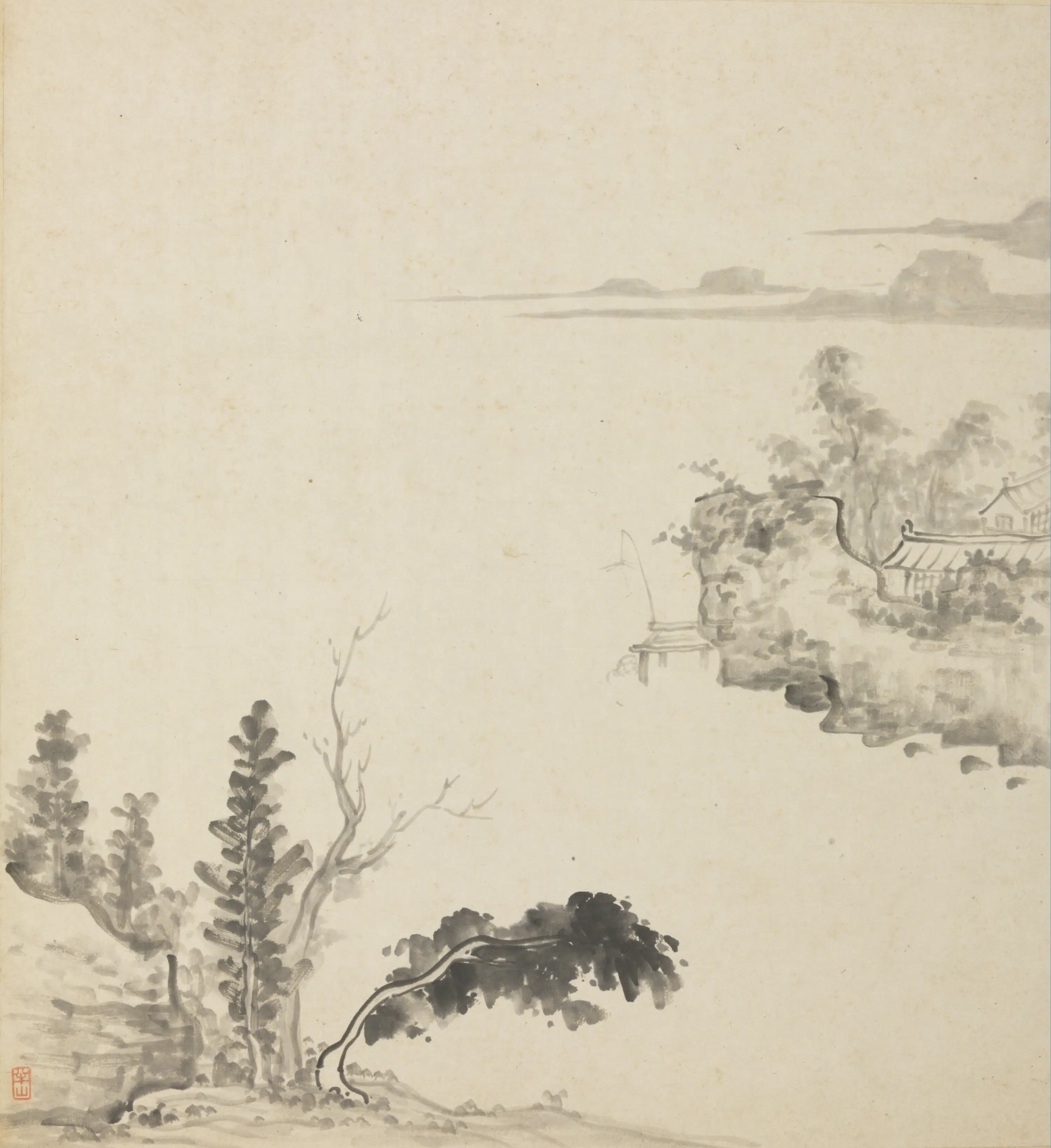 清代【半山-徐敦（惇）】《山水人物册》 第2张