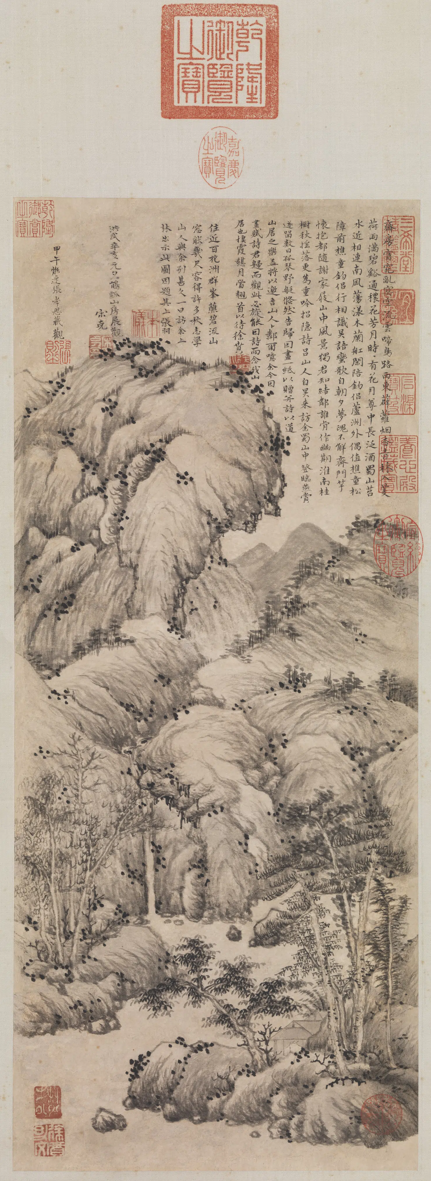 明朝【徐贲】《蜀山图轴》