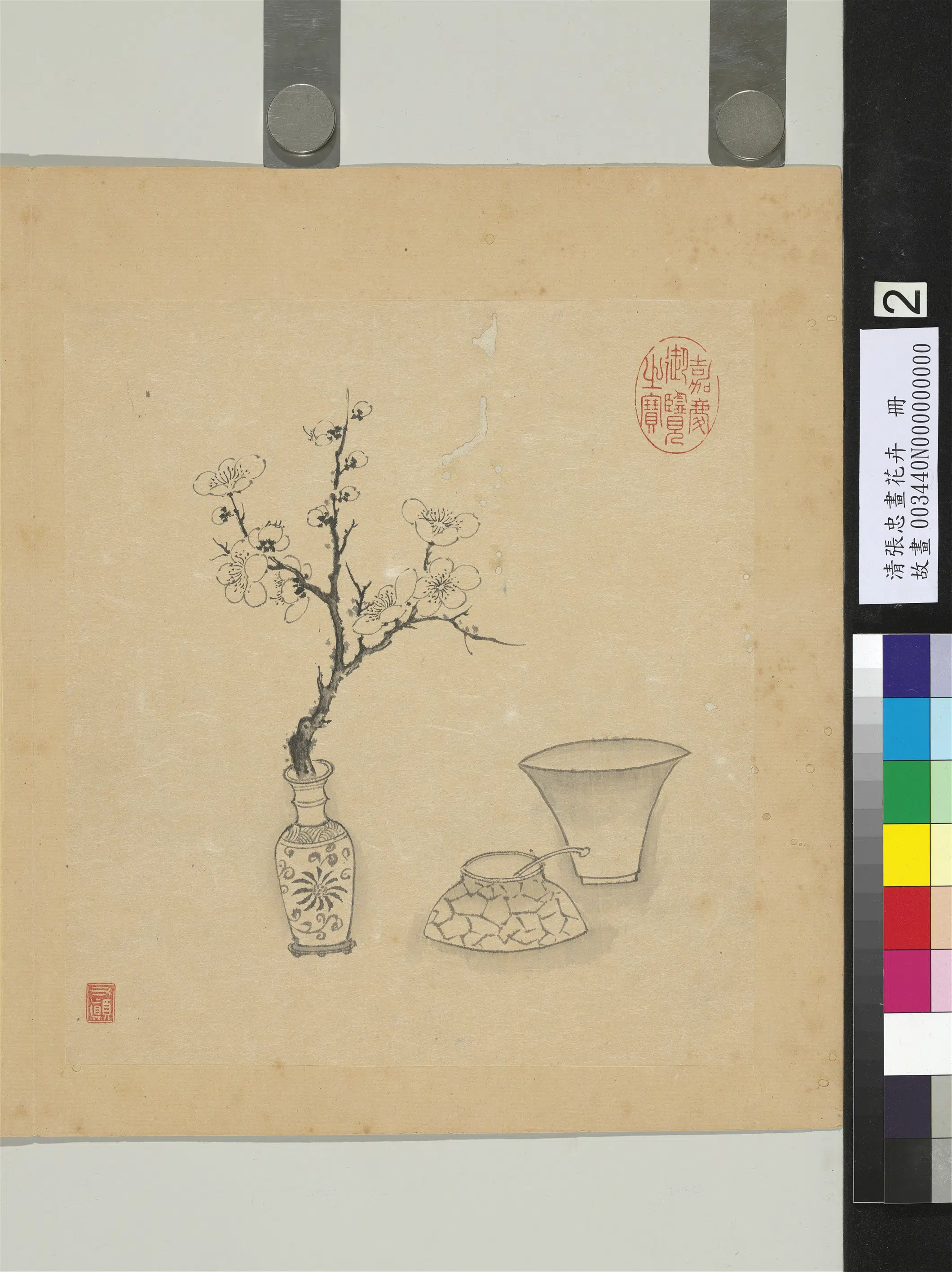 清代【张忠】《画花卉册》 第5张