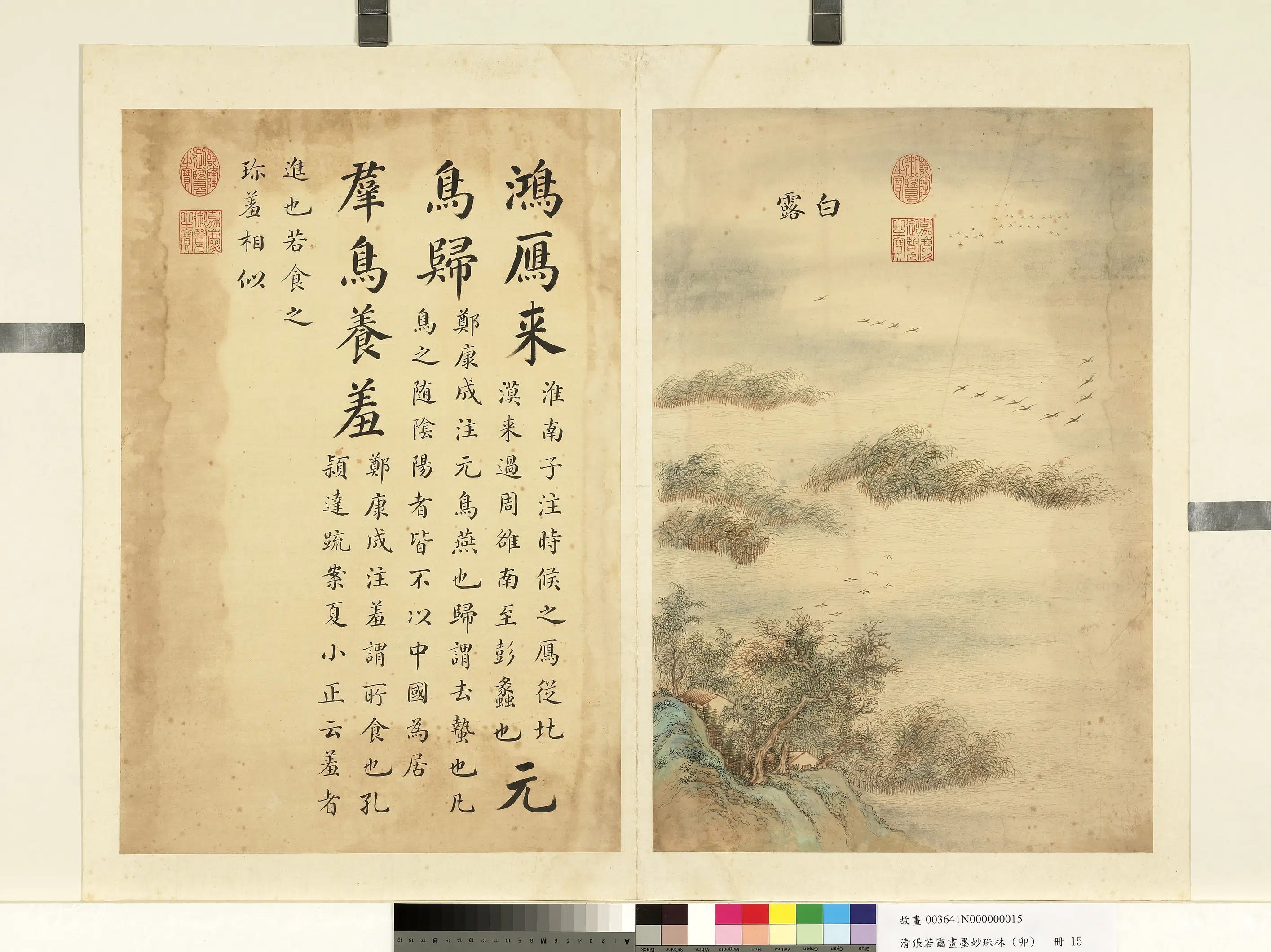 清代【张若霭】《画墨妙珠林（卯）册-白露》