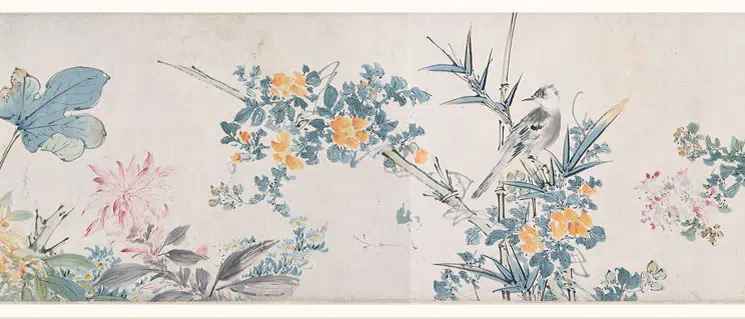 清代【陈嘉言】《花卉鸟兽图卷》 第7张 清代【陈嘉言】《花卉鸟兽图卷》 第7张