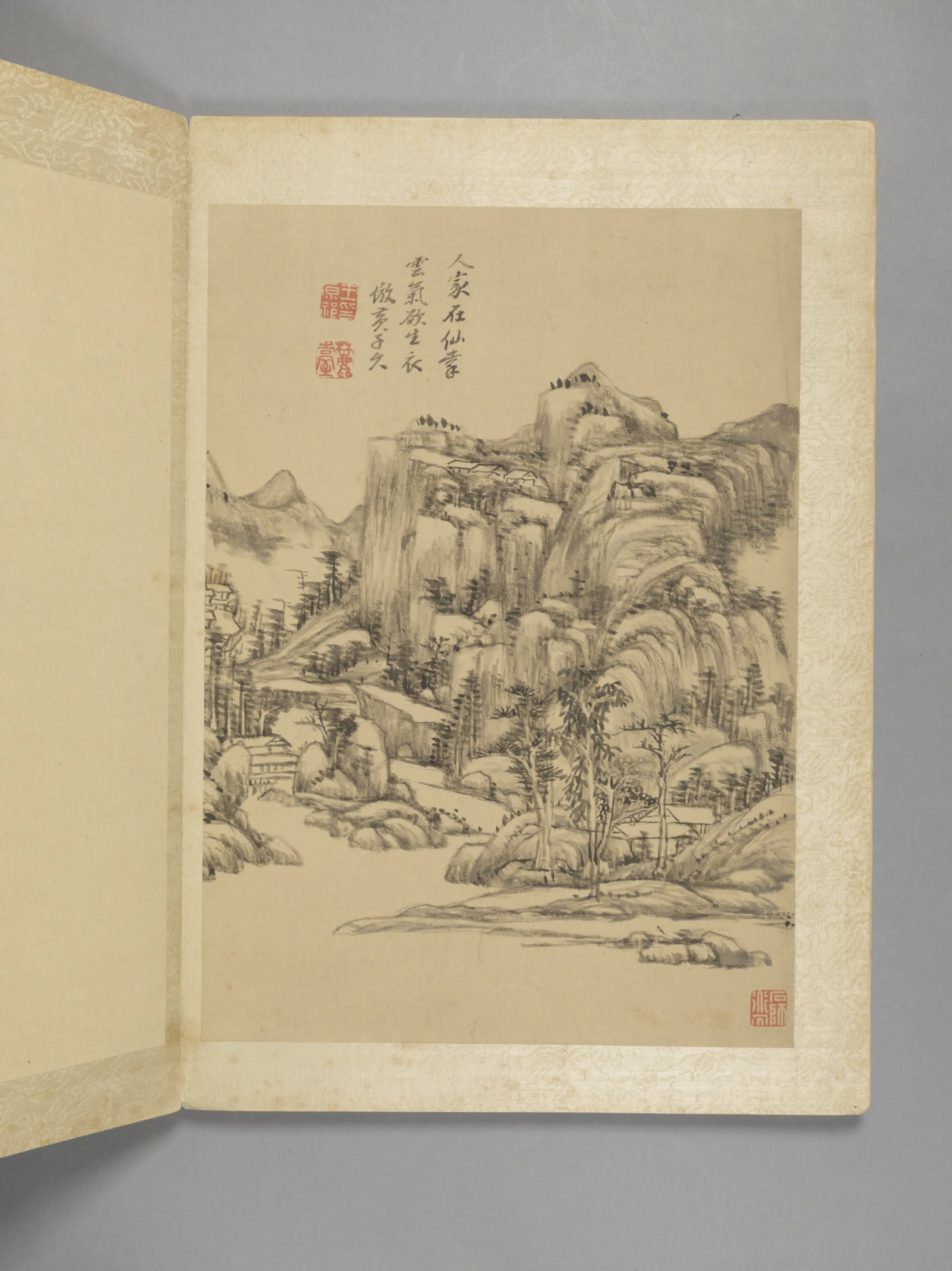 清代【王原祁】《仿古山水册(8开)》 第6张 清代【王原祁】《仿古山水册(8开)》 第6张