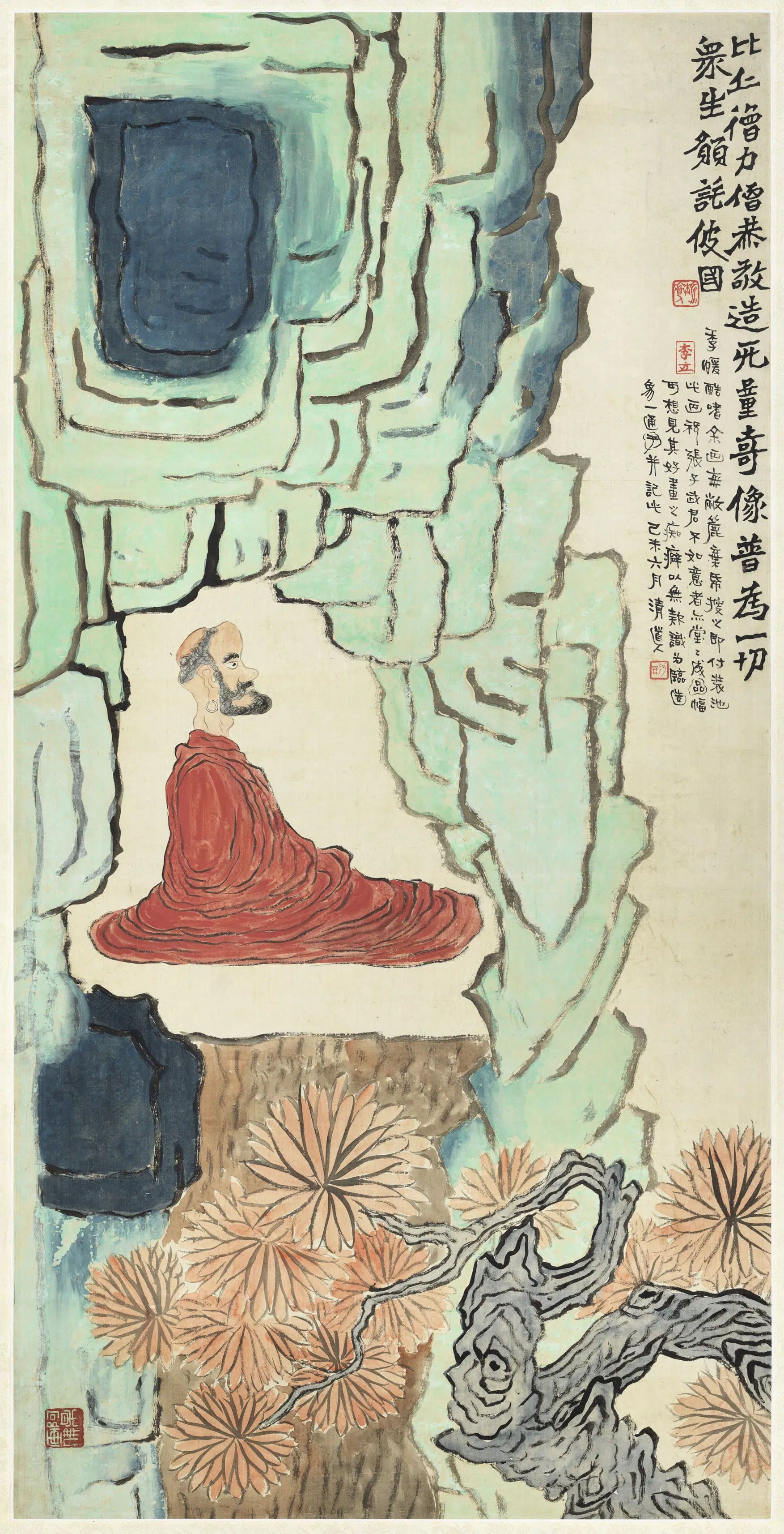 清代【李瑞清】《无量寿佛图轴》