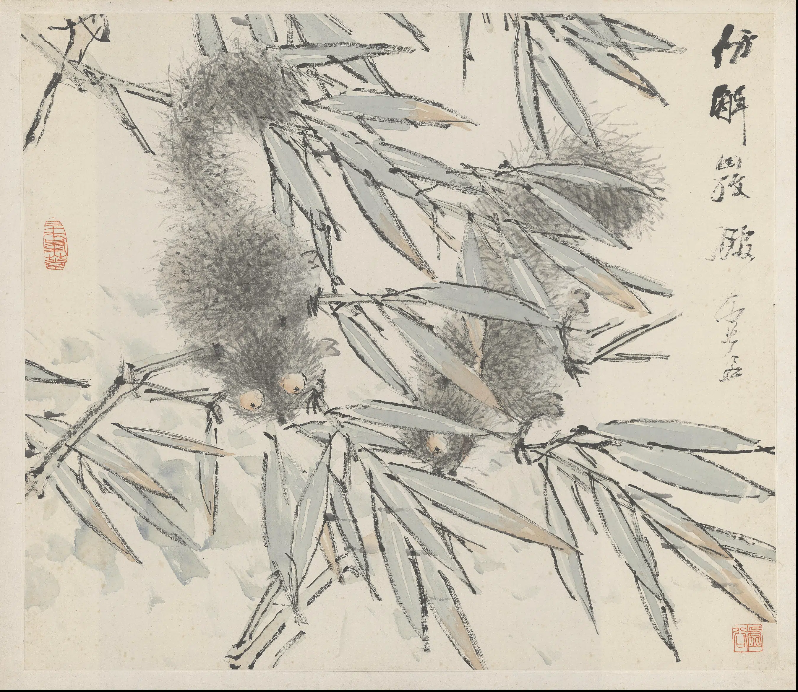 清代【虚谷】《杂画册(12开)》 第8张 清代【虚谷】《杂画册(12开)》 第8张
