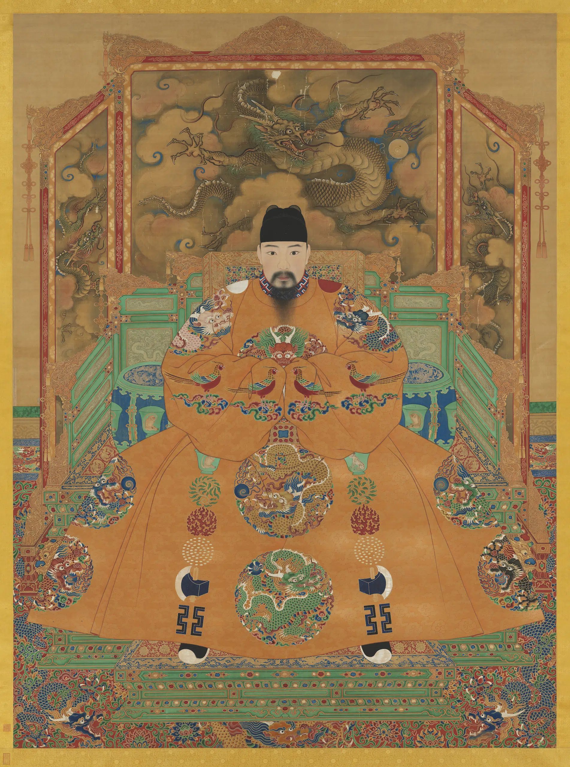 明朝《明孝宗坐像图轴》